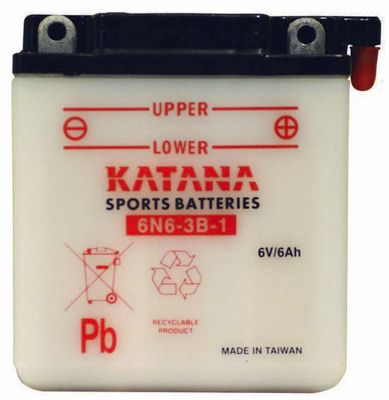6V 6Ah 6N6-3B-1 Katana Motorcycle Battery - High Performance Replacement for Scooters, ATVs, and Dirt Bikes - Perfect for Off-Road Adventures and Daily Commuting