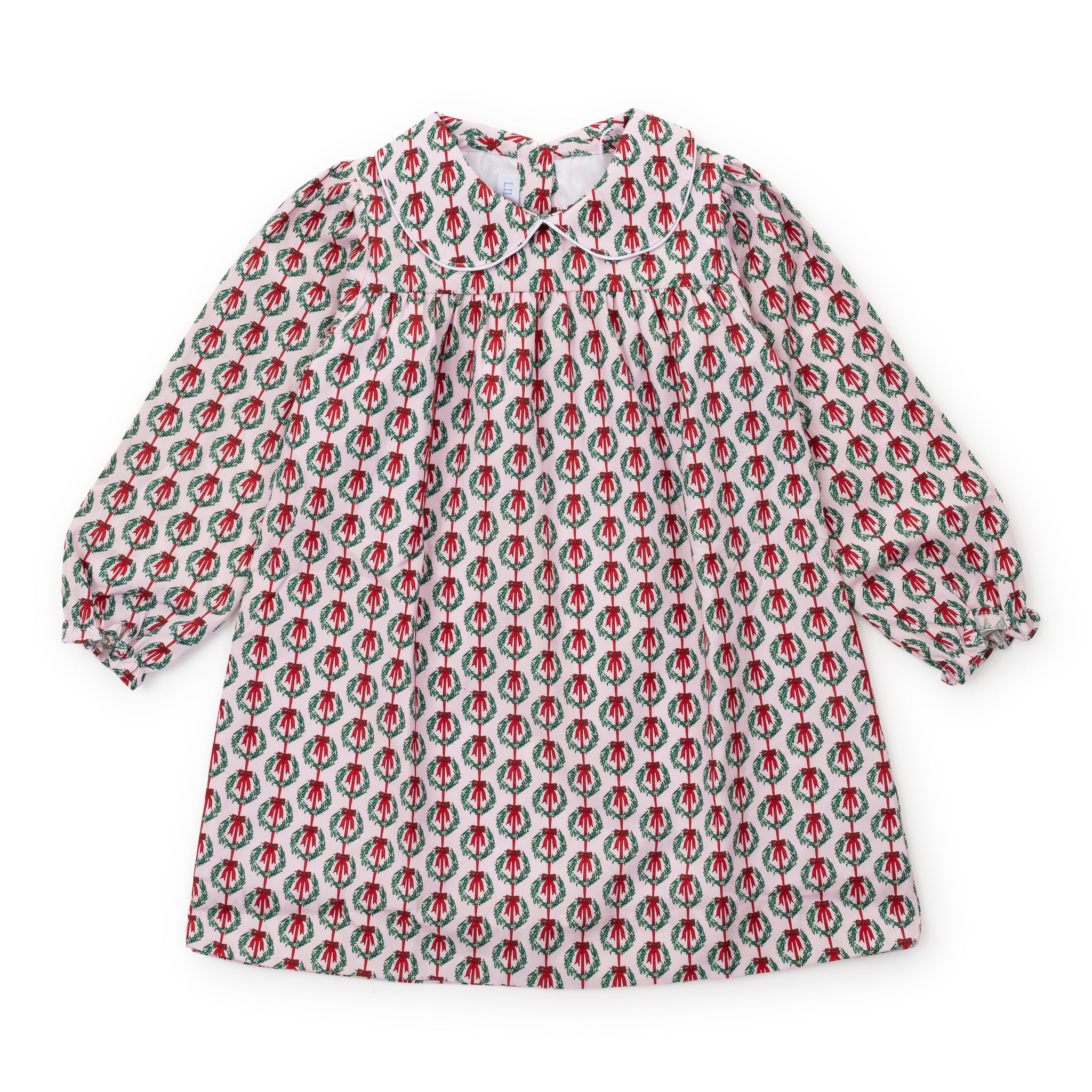 Grace Girls' Woven Floral Dress with Pink Wreath Print - Perfect for Spring Outfits, Easter Sunday, and Special Occasions