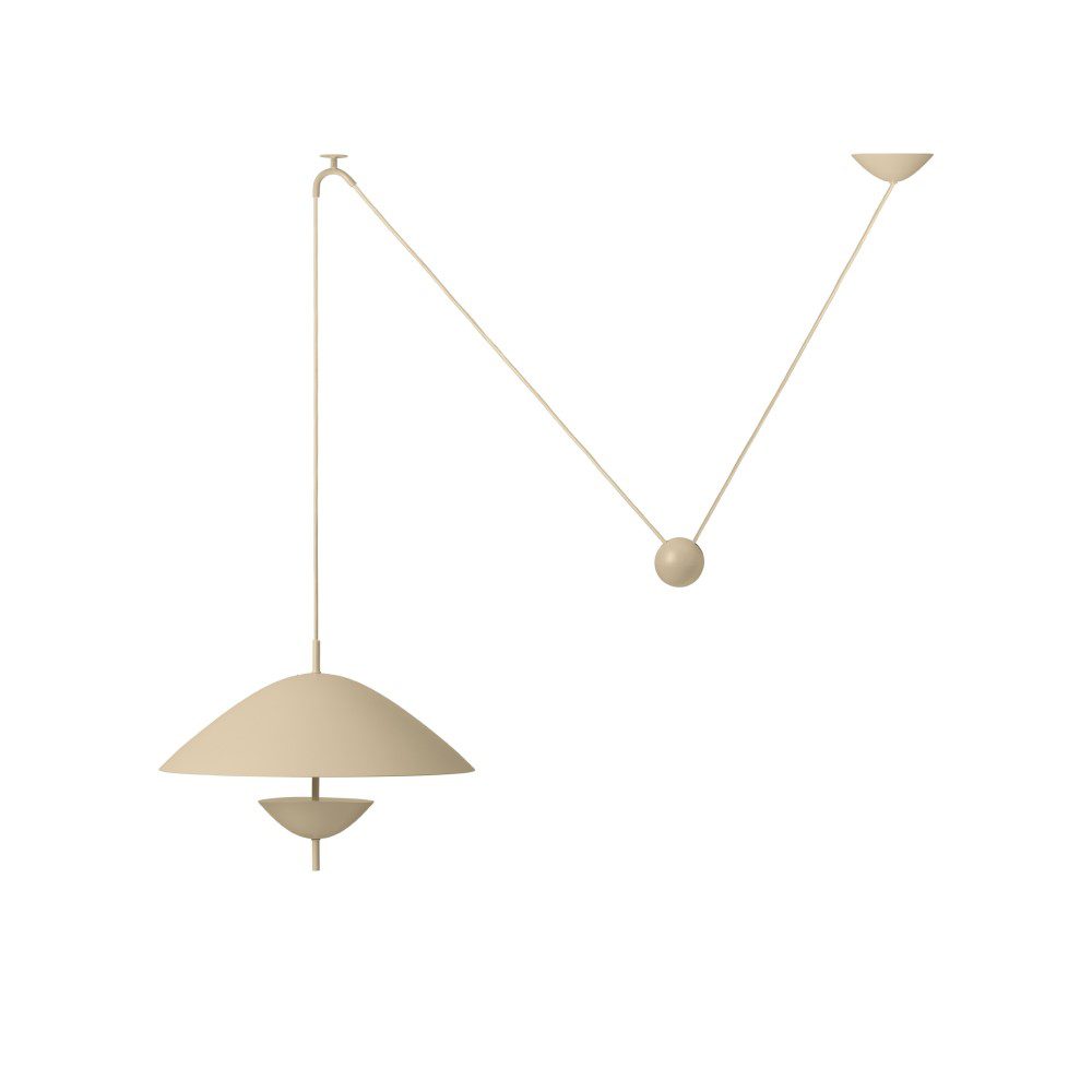 FERM LIVING Lod Pendant Light - Modern Cashmere Fabric Shade for Dining Room, Bedroom & Living Room Lighting Decor