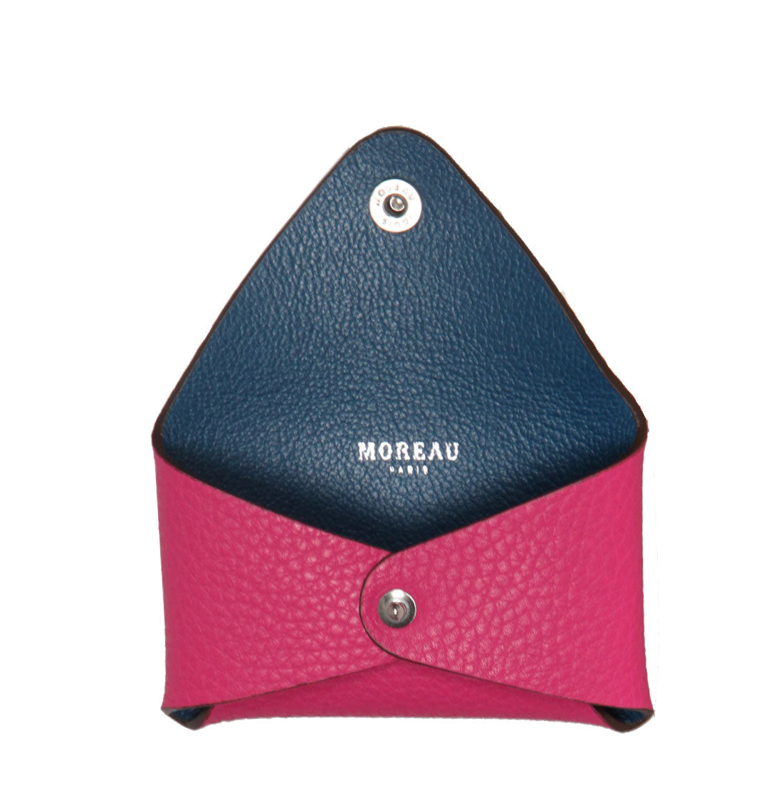 Elegant Origami Card Holder in Fuchsia - Slim RFID Blocking Wallet for Credit Cards & IDs - Perfect for Travel, Business, and Everyday Use