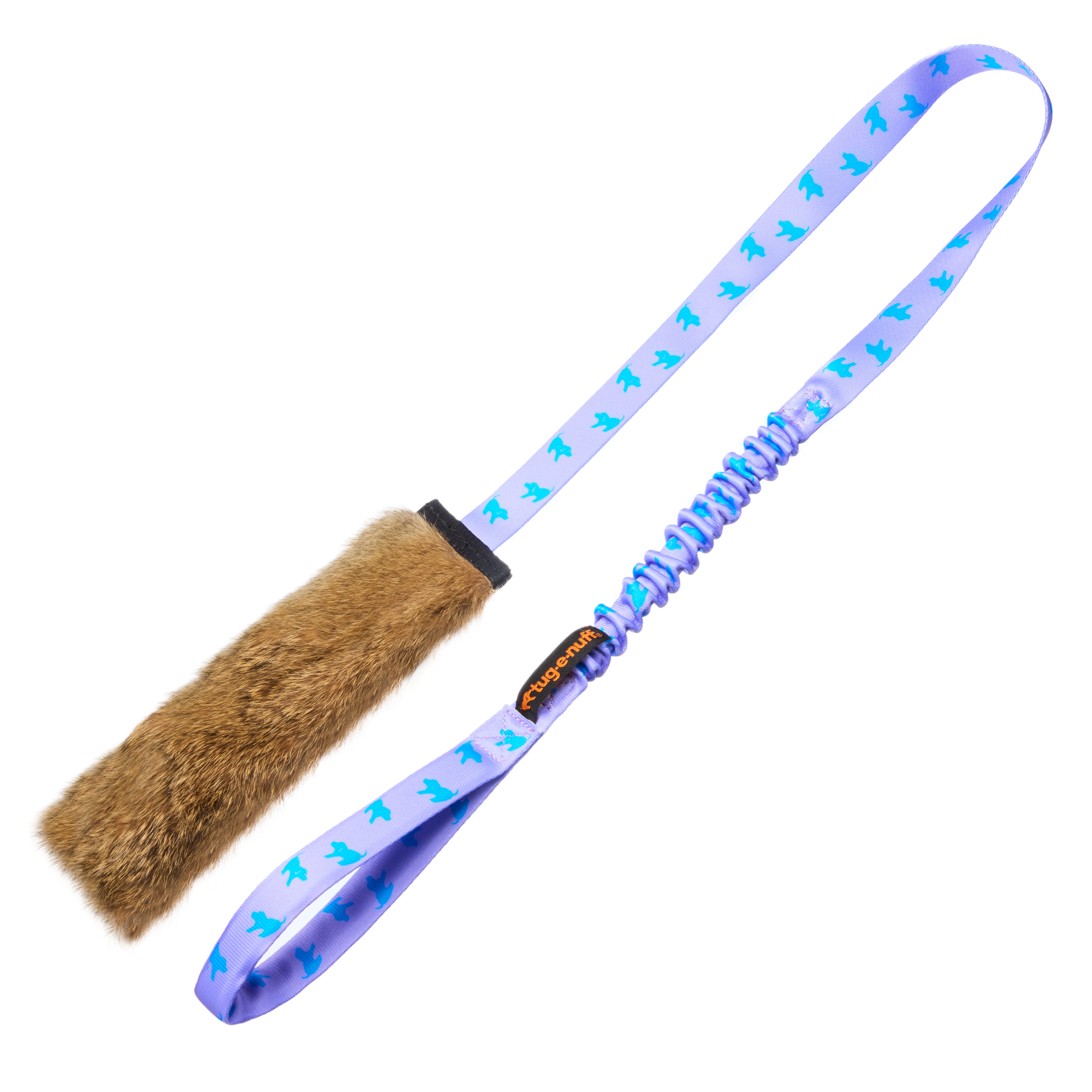 Rabbit Skin Squeaky Bungee Chaser Dog Toy - Durable Chew Toy for Small & Medium Dogs - Interactive Fetch & Tug-of-War Play for Indoor & Outdoor Fun