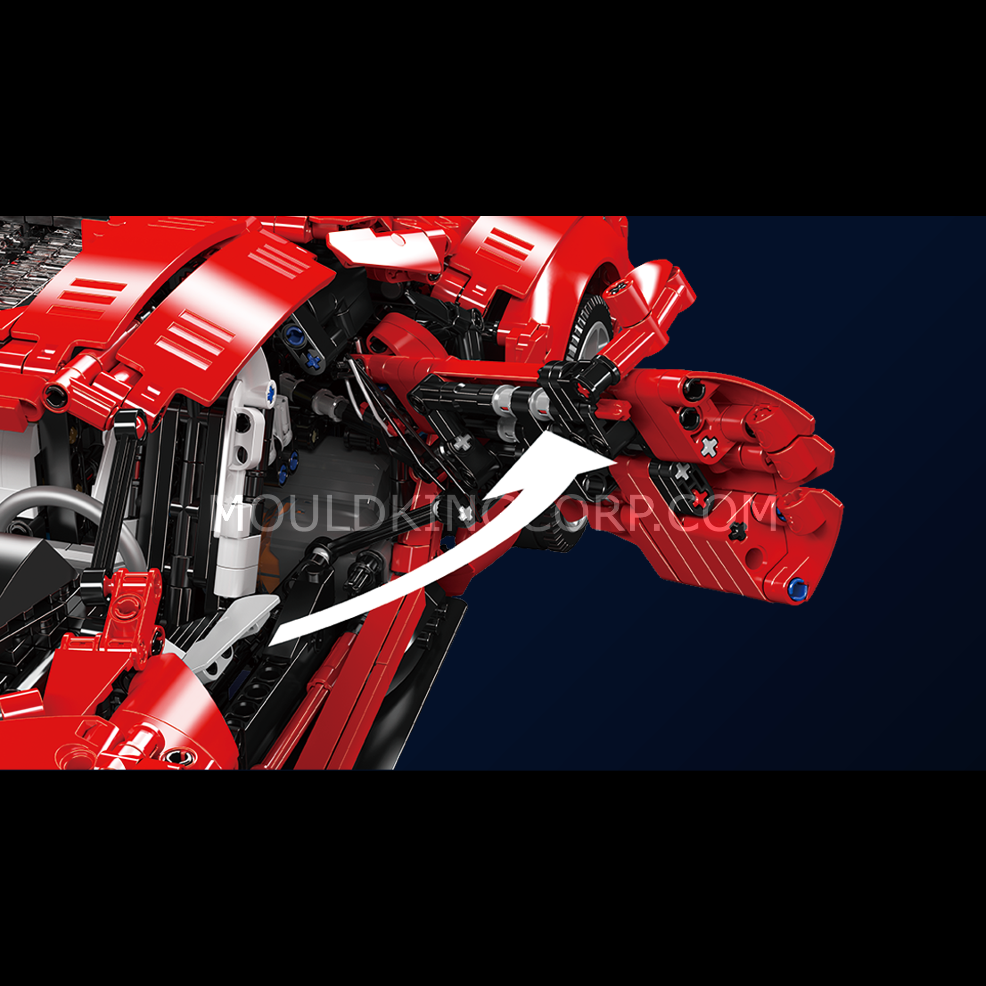 Mould King 13190 Lykan HyperSport Remote Control Car Building Kit | 4070 Piece Model Car Set for Adults & Teens | Collectible Sports Car Toy for Display & Racing Play