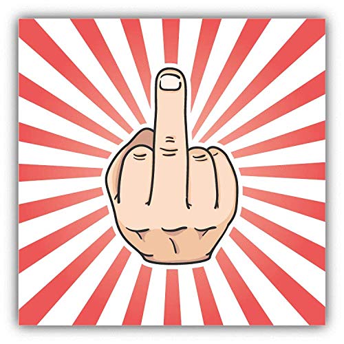 Funny Middle Finger Magnet - F You Vinyl Car Bumper Sticker (5 Inch) - Waterproof & Flexible for Cars, Lockers, Fridges - Express Your Attitude with This Durable Magnetic Decal