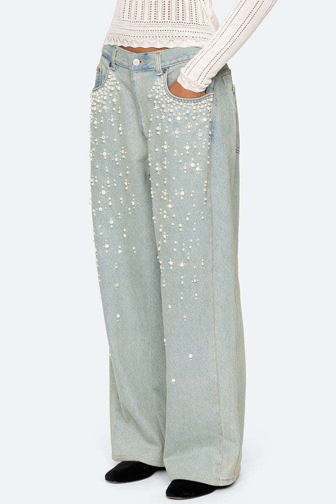 Sea New York Perlette Denim Pants for Women - High Waist Skinny Jeans in Classic Blue | Perfect for Casual Wear, Office Outfits & Night Out