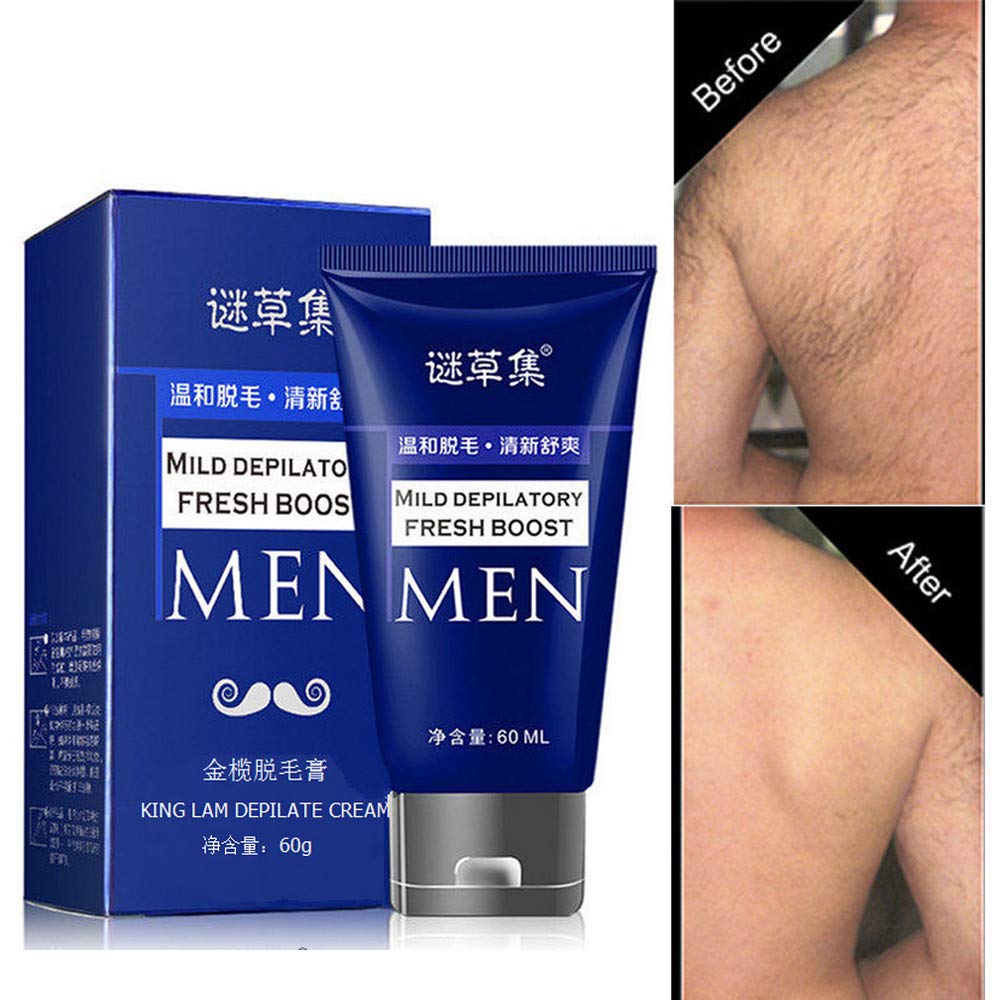 Permanent Hair Removal Cream for Men - Effective Depilatory Cream for Body, Hands & Legs - Long-Lasting Smooth Skin for Grooming & Confidence