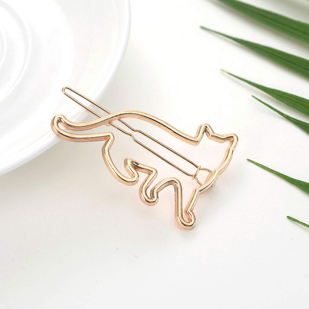 Frcolor 4pcs Cat Hair Clips Barrettes - Cute Metal Hairpins & Bobby Pins Set for Women and Girls - Perfect for School, Parties, and Everyday Hairstyles
