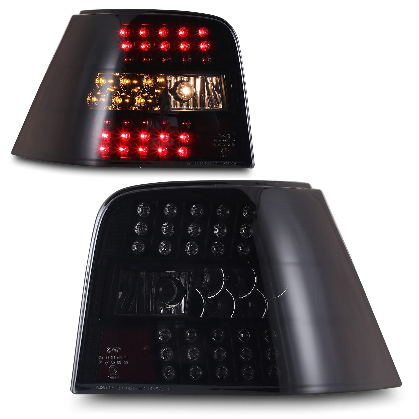 AUTOWIKI LED Tail Lights for Volkswagen GTI Golf MK4 (1999-2004) - Pair of Left & Right Rear Lamp Assemblies - Direct Replacement for Driver & Passenger Side - Perfect for Night Driving & Car Upgrades