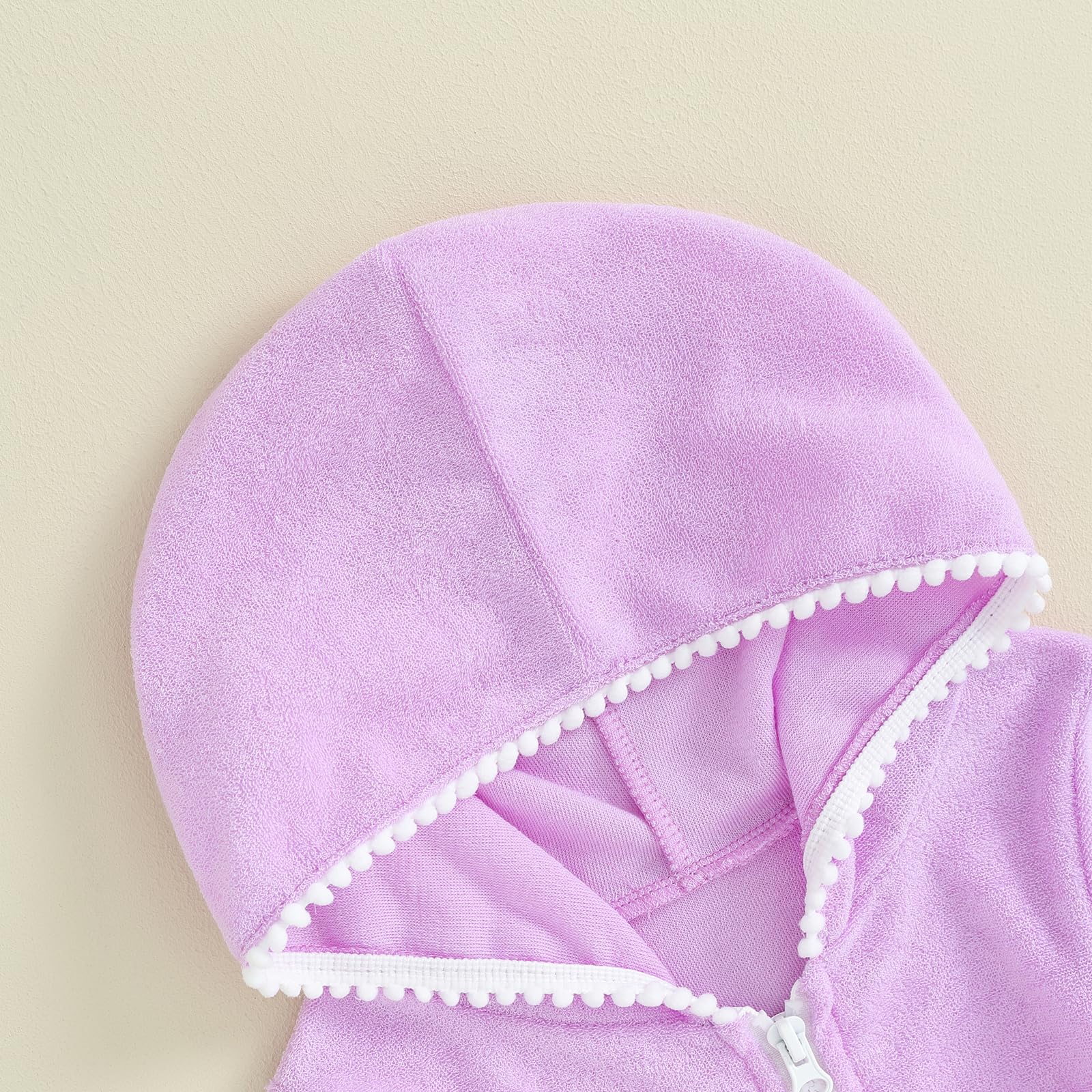 **Girls' Hooded Swim Cover Up Towel Robe - Zip Up Terry Cloth Bathing Suit Wrap for Toddler & Kids - Perfect for Pool, Beach & After Swim**