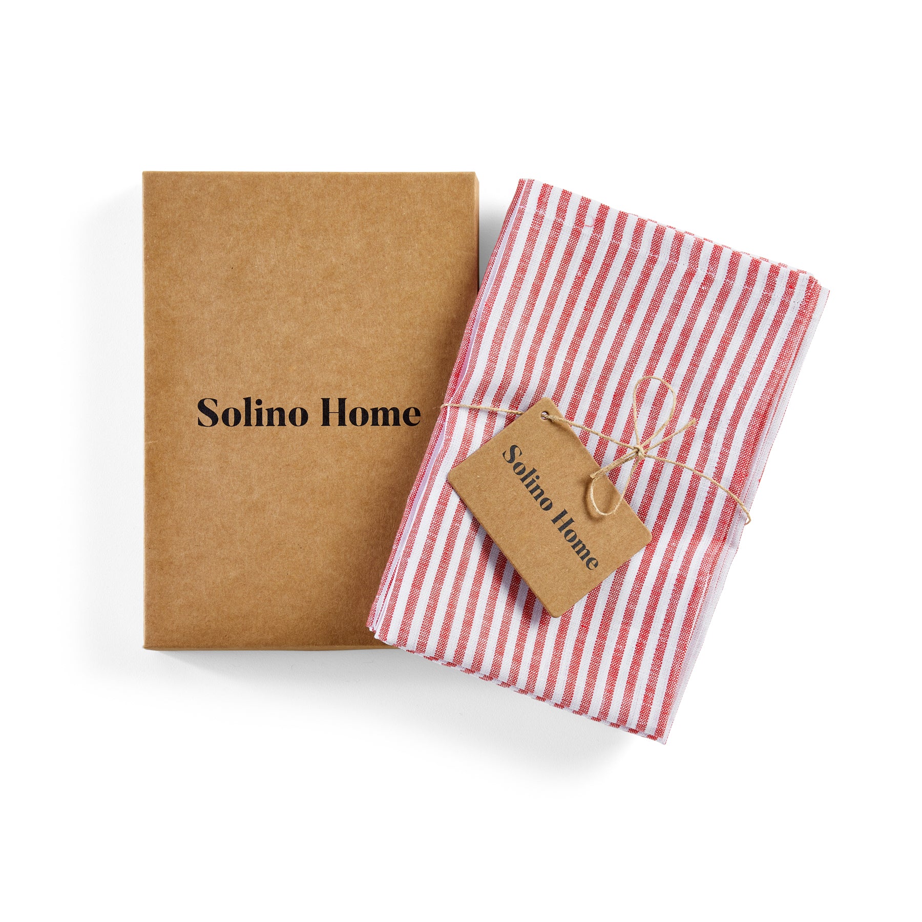 Premium Narrow Stripe Cotton Kitchen Towels - Set of 2 Absorbent Dish Towels for Drying Dishes & Cleaning - Soft & Durable for Everyday Kitchen Use