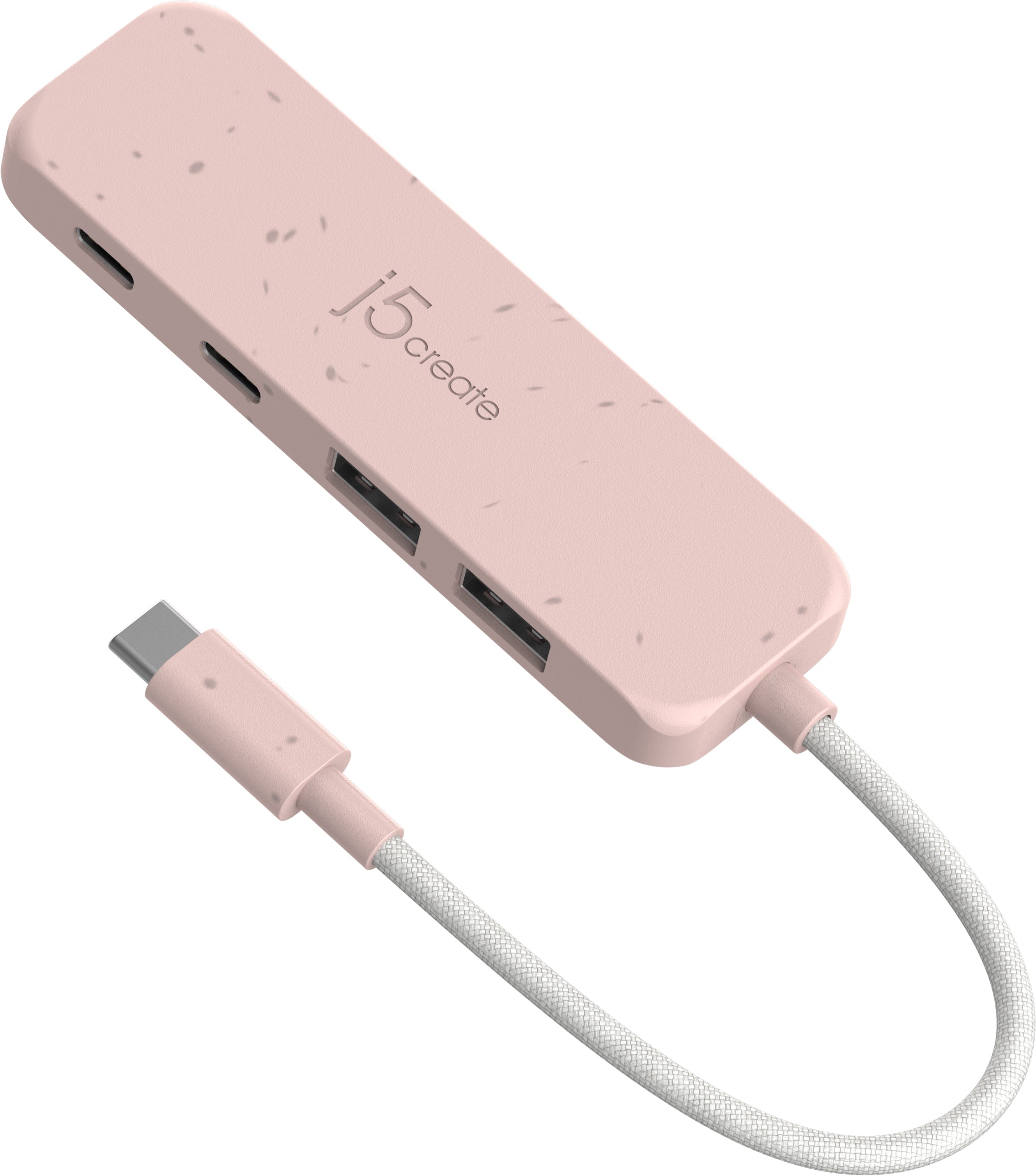 Eco-Friendly USB C Hub 4 Port - USB C to USB C & USB A 3.1 Gen 2 Adapter - Fast Data Transfer & Charging for MacBook, iPad, Laptop, Phone - Home Office & Travel Use