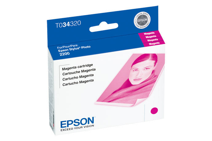 Epson T034320 2200 Photo Magenta Ink Cartridge - High-Quality Replacement for Photo Printing | Perfect for Epson Printers, Home Office & Professional Photography