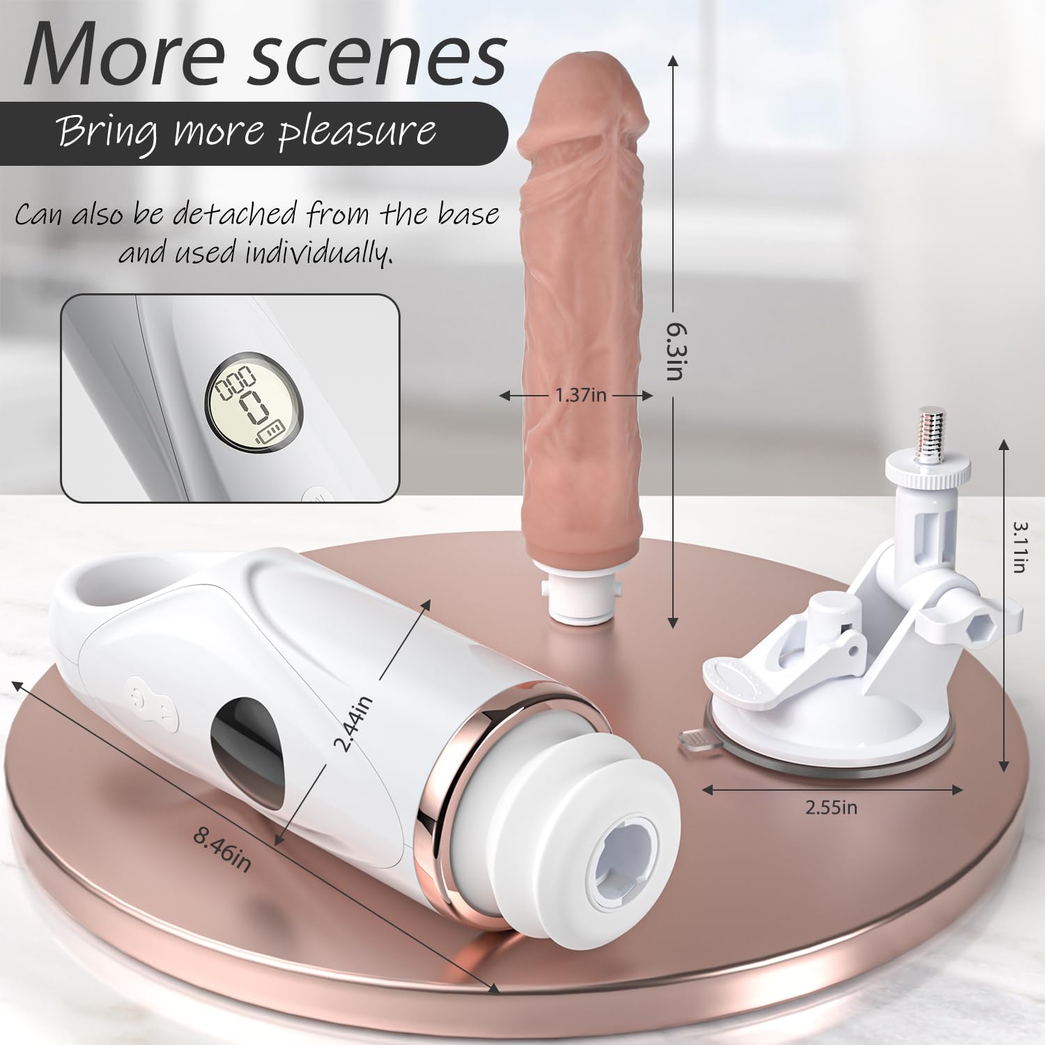 Realistic Thrusting Dildo Sex Machine for Women - 10 Powerful Vibration & Thrusting Modes, G-Spot & Clitoral Stimulation, Remote Control Silicone Sex Toy with Strong Suction Cup for Hands-Free Play - Perfect for Solo Play, Couples & BDSM Scenes