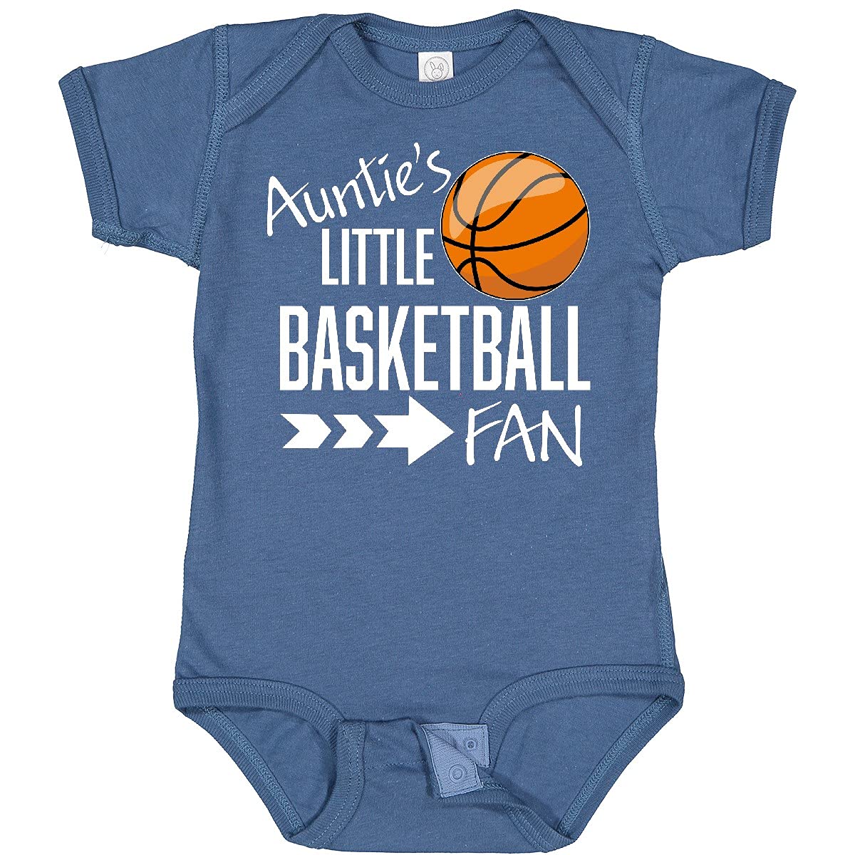 Inktastic Auntie's Little Basketball Fan Baby Bodysuit - Cute Infant Basketball Onesie for Boys & Girls - Perfect for Game Day, Family Photos & Sports Themed Gifts
