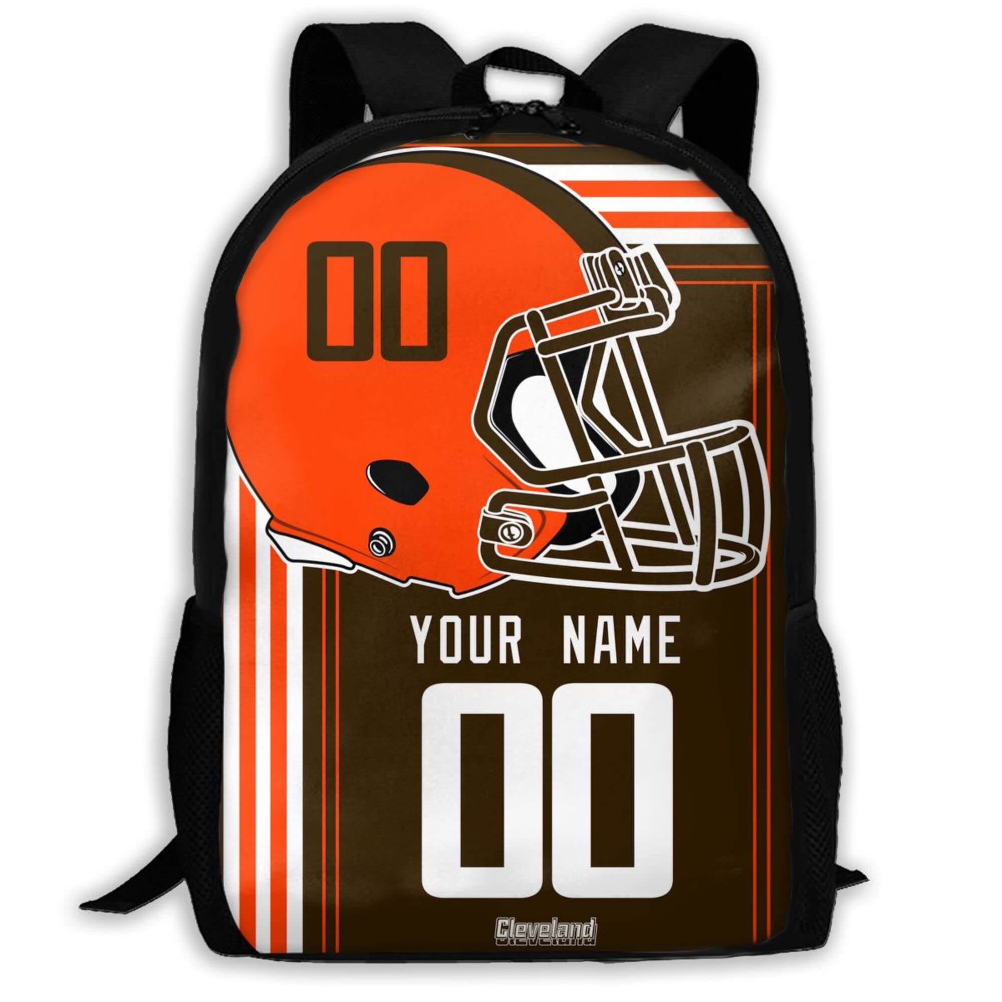 Custom Cleveland Backpack with Personalization - High Capacity Laptop Bag for Work, School & Travel - Engraved Name & Number - Perfect Gift for Kids, Men & Sports Fans