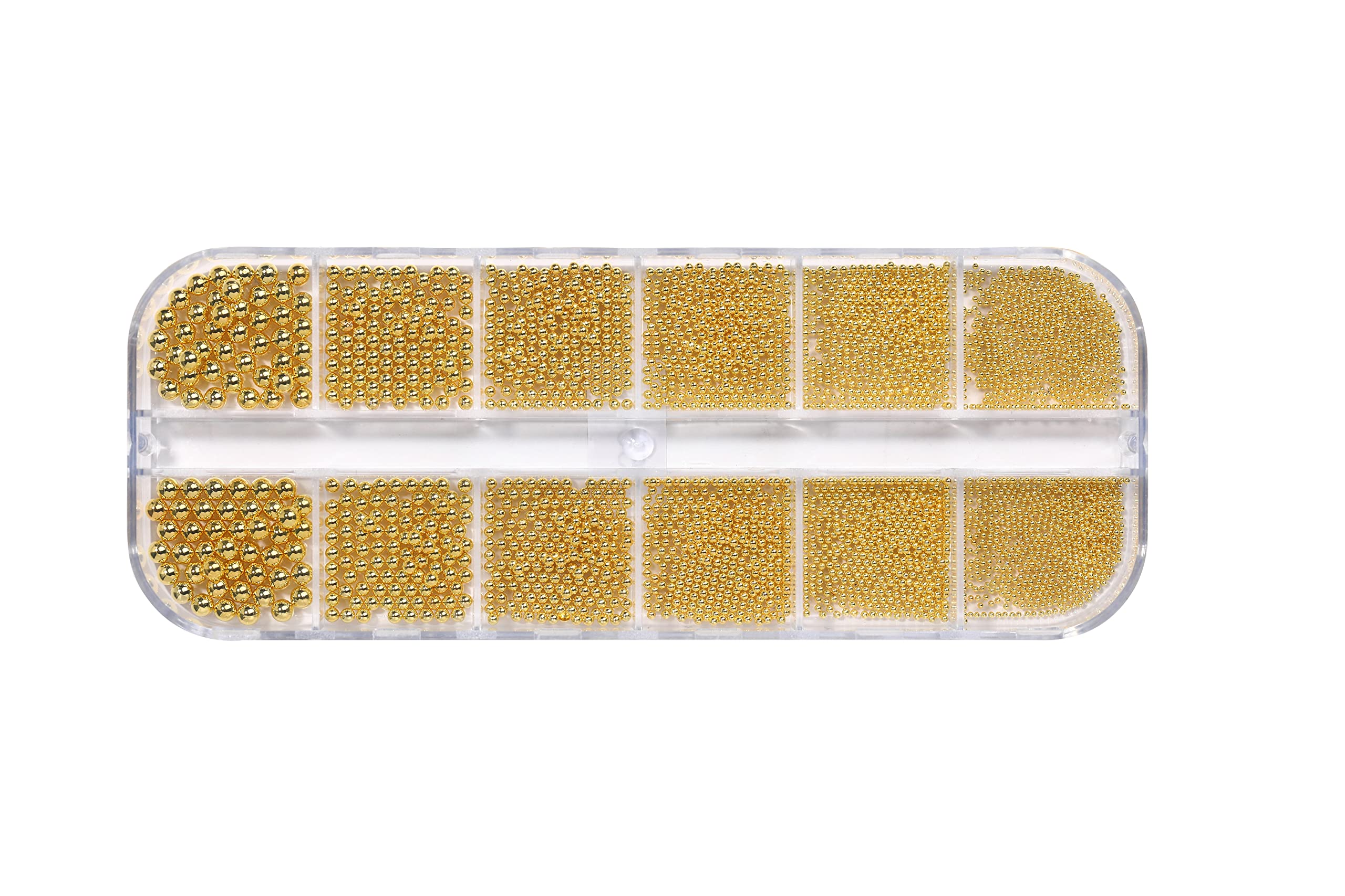 Premium Gold Silver Rose Gold Nail Caviar Beads - 0.8-3MM Multi-Size Metal Ball Beads for Nail Art Designs | DIY Manicure Decoration Accessories | Perfect for Salon, Home Nail Care & Party Glam Looks
