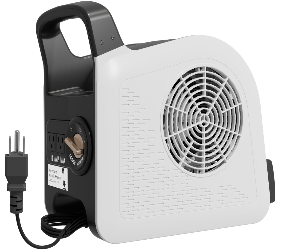 High Velocity Blower Fan - 130W 325CFM Portable Air Mover with 185° Rotation, 3 Speed Settings & Dual Outlets for Drying, Cooling & Ventilation | Ideal for Home, Workshop, Job Site, Gym & Flood Restoration