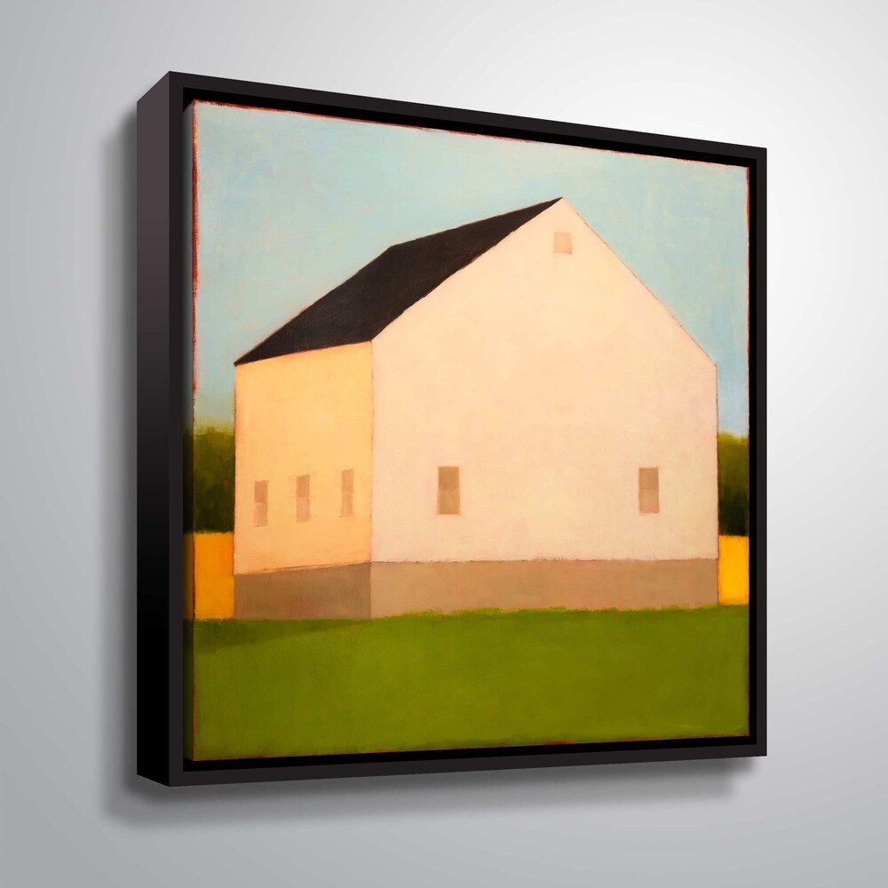 Big As a Barn Gallery Wrapped Floater Framed Canvas Wall Art - Modern Farmhouse Decor for Living Room, Bedroom & Office