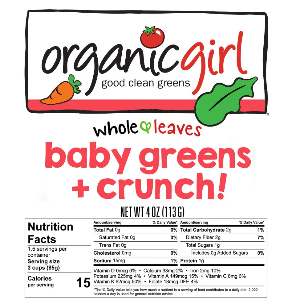 Organic Baby Greens & Crunchy Superfood Mix - Healthy Salad, Smoothie & Snack for Kids & Adults - Perfect for Meal Prep, Weight Loss & Detox