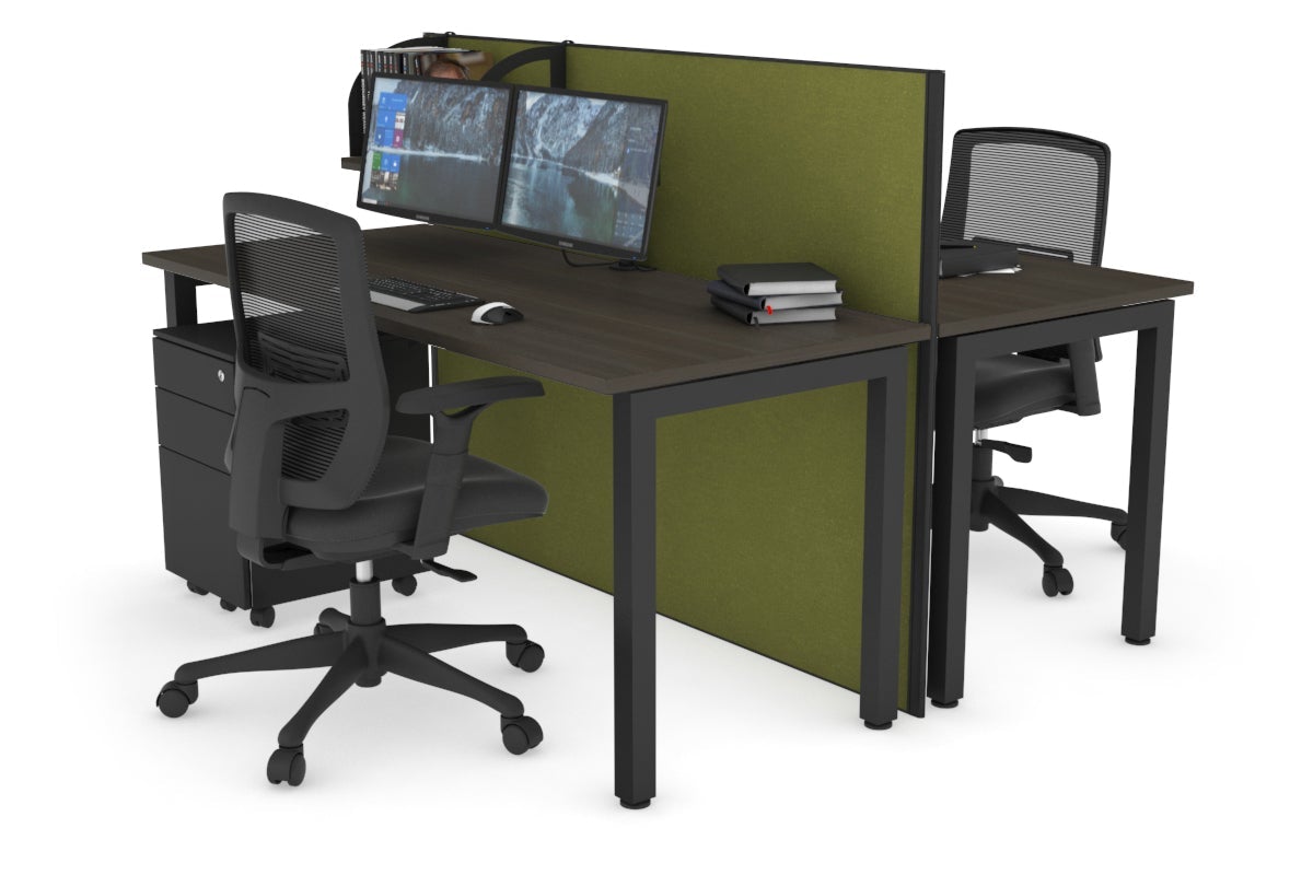 Horizon Quadro 2-Person Office Workstation Bench with Square Legs - 1600L x 700W - Perfect for Collaborative Workspaces, Home Offices & Conference Rooms