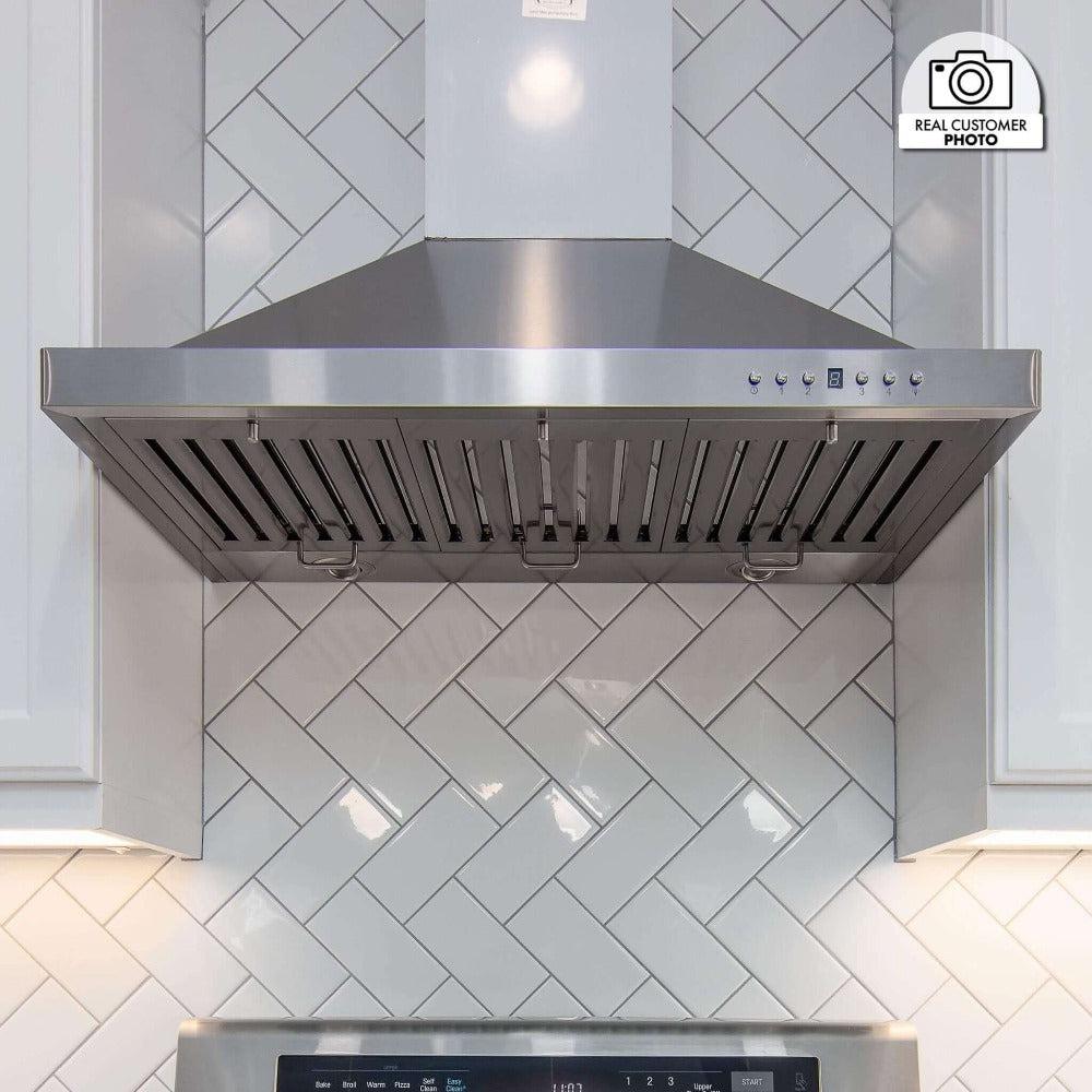 ZLINE KB 304 Stainless Steel Convertible Wall Mount Range Hood - Outdoor Approved Ventilation for Kitchen, BBQ & Outdoor Cooking Areas