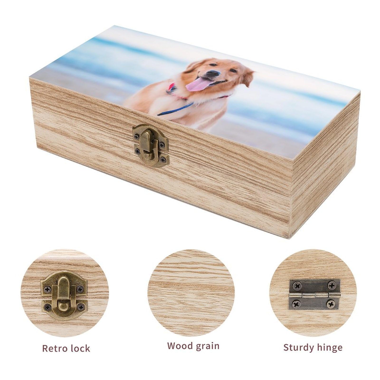 Personalized Wooden Storage Box - Custom Engraved Keepsake Box with Lockable Lid for Jewelry, Photos & Memorabilia | Perfect for Home Decor, Wedding Gifts & Craft Organization