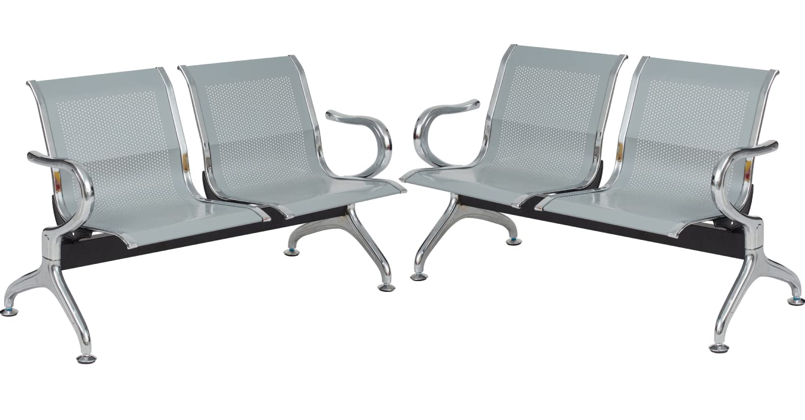 Kinsuite 4-Seat Airport Reception Chairs - Comfortable Waiting Room Bench for Office, Business, Bank & Hospital - Perfect for Lobbies, Waiting Areas and Public Spaces