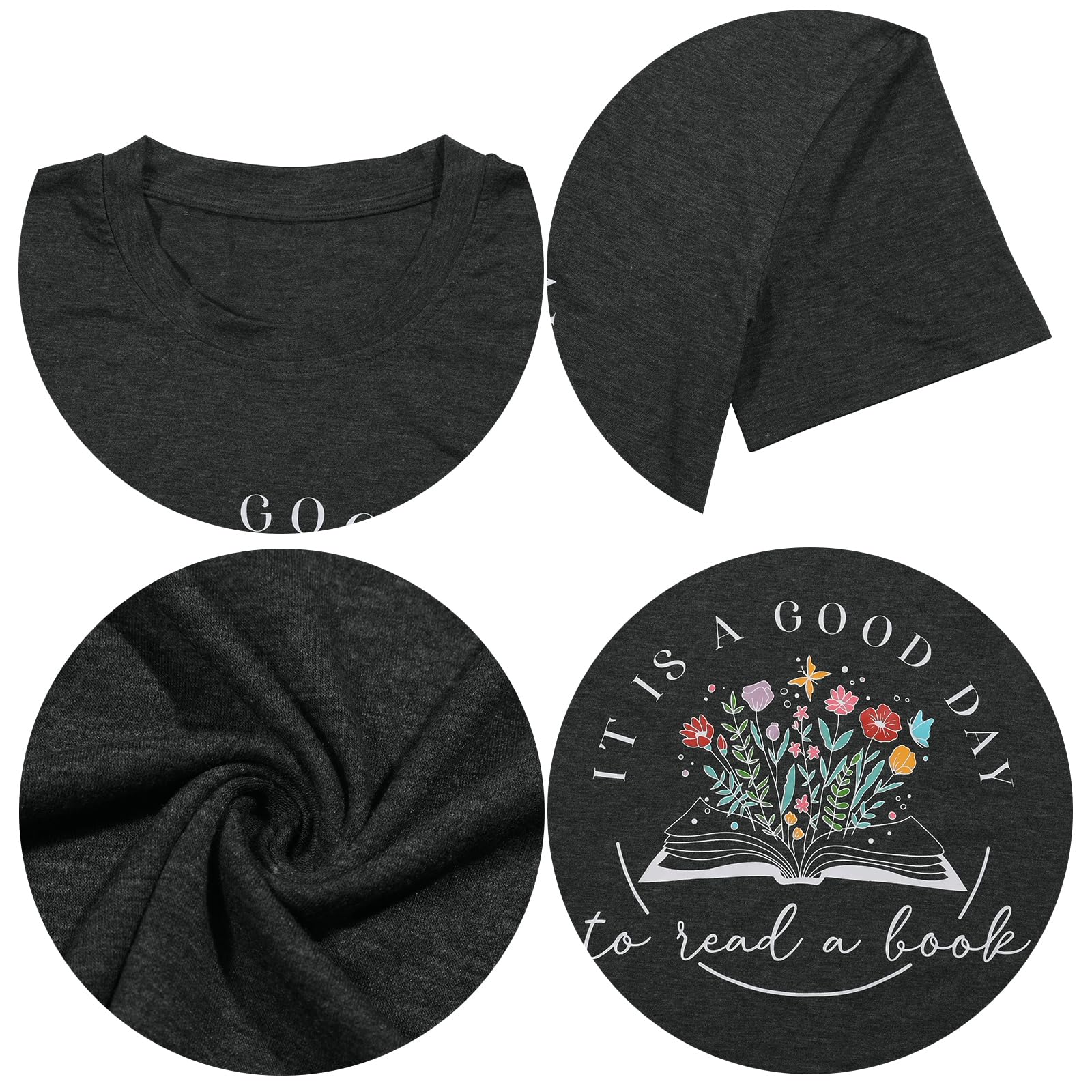 Women's Book Lover Graphic T-Shirt - Teacher Apparel & Reading Enthusiast Tee - Casual Short Sleeve Top for Book Clubs, Library Visits & Everyday Wear