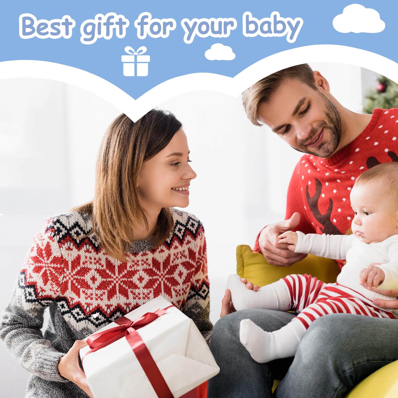 **Organic Silicone Baby Teething Toys for Infants 3-24 Months - BPA-Free, Freezable Chew Toys for Soothing Sore Gums - 4-Piece Set for Boys & Girls - Perfect for Home, Travel & Daycare Gifts**