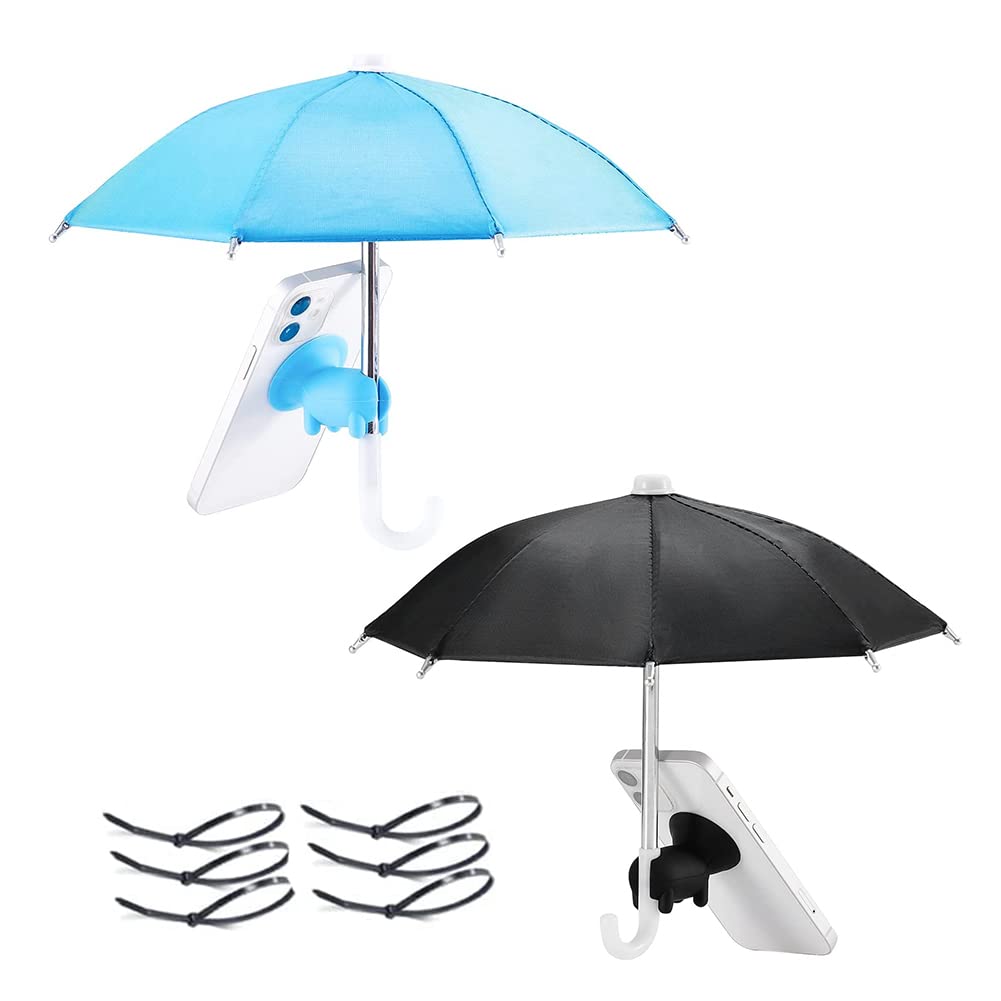 4pcs Phone Umbrella Holder - Anti-Glare Sun Shade Cover with Suction Cup Stand for Cell Phones | Outdoor Sun Shield for Beach, Pool, and Car Use