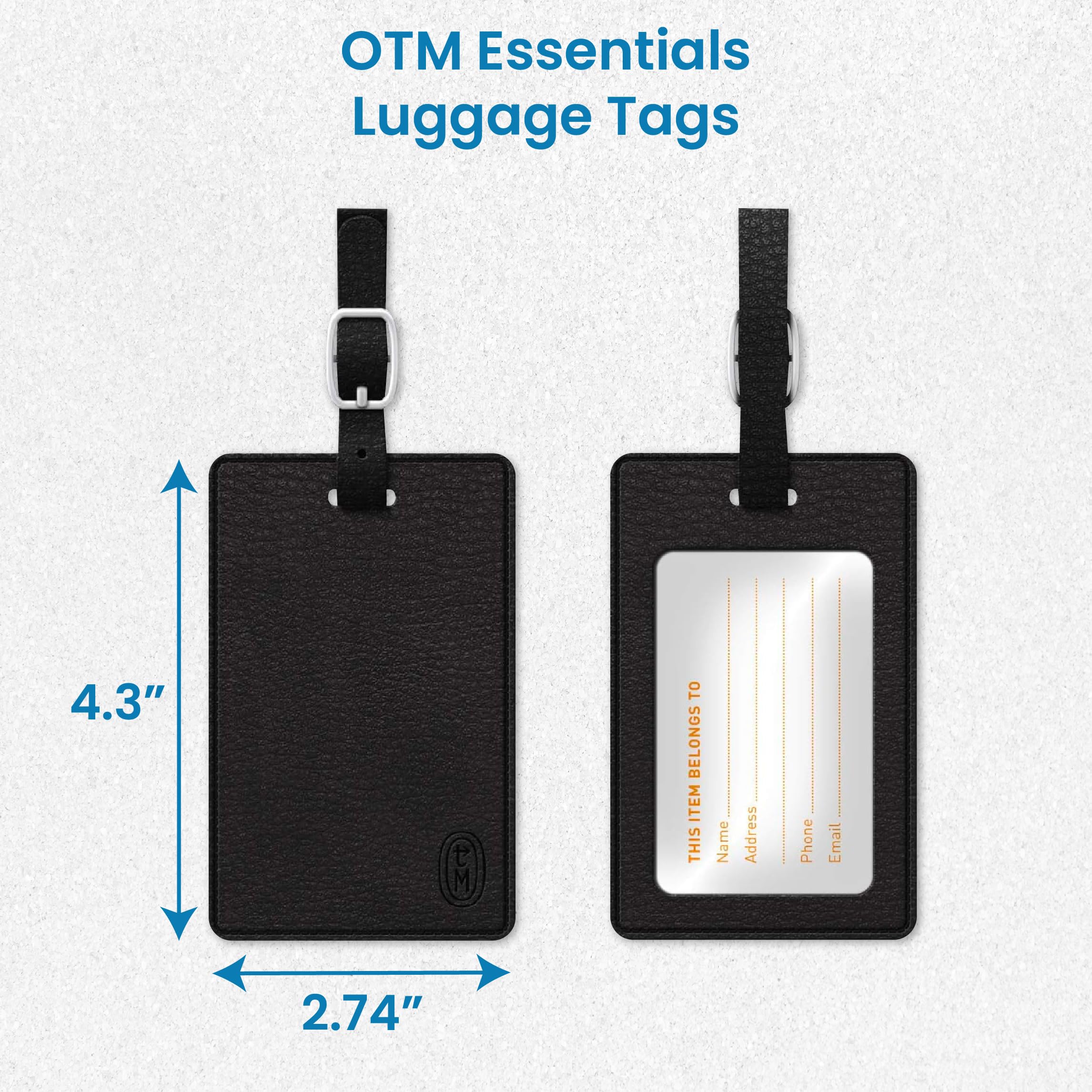 OTM Essentials Daemen University Faux Leather Luggage Tag - Durable Travel ID Tag with Adjustable Strap & Card Holder - Perfect for Suitcases, Backpacks & Travel Bags - College Alumni Gift Idea