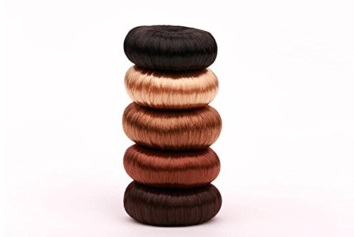 Professional Hair Donut Bun Maker - Hot Wig Hair Ring Styler for Women & Girls | Light Coffee | Perfect for Updos, Chignons, Bridal Hairstyles & Everyday Elegance