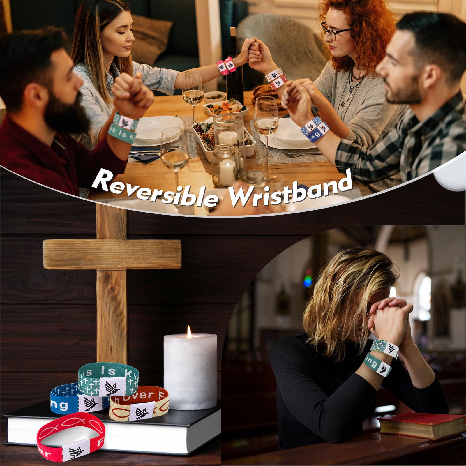 Christian Bible Verse Bracelets Set - Hang Loose Bands for Men & Women | Faith Jewelry Gift