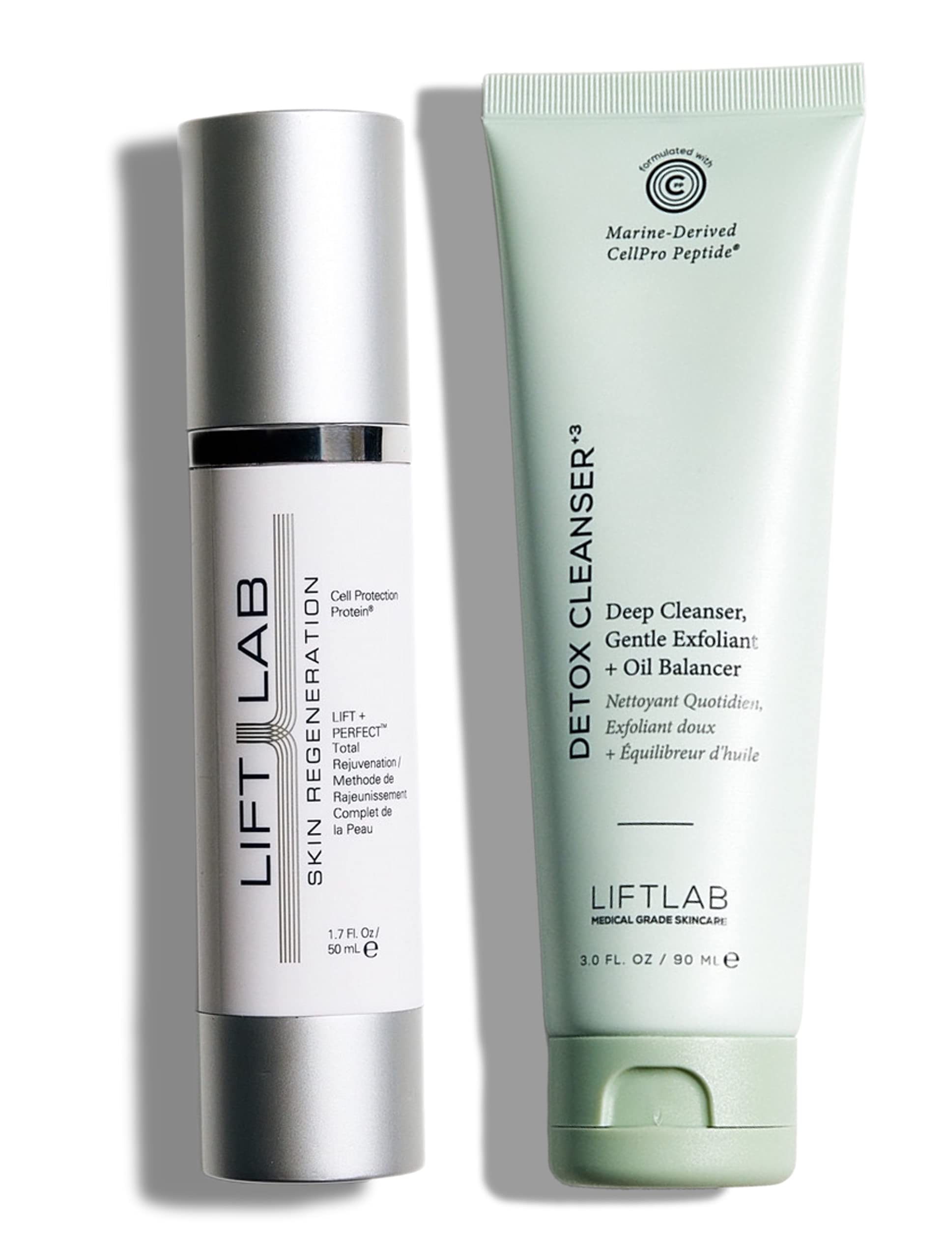LIFTLAB Perfect Skin Duo Set - Anti-Aging & Hydrating Skincare Combo for Glowing Complexion | Day & Night Routine for Dry, Sensitive & Mature Skin