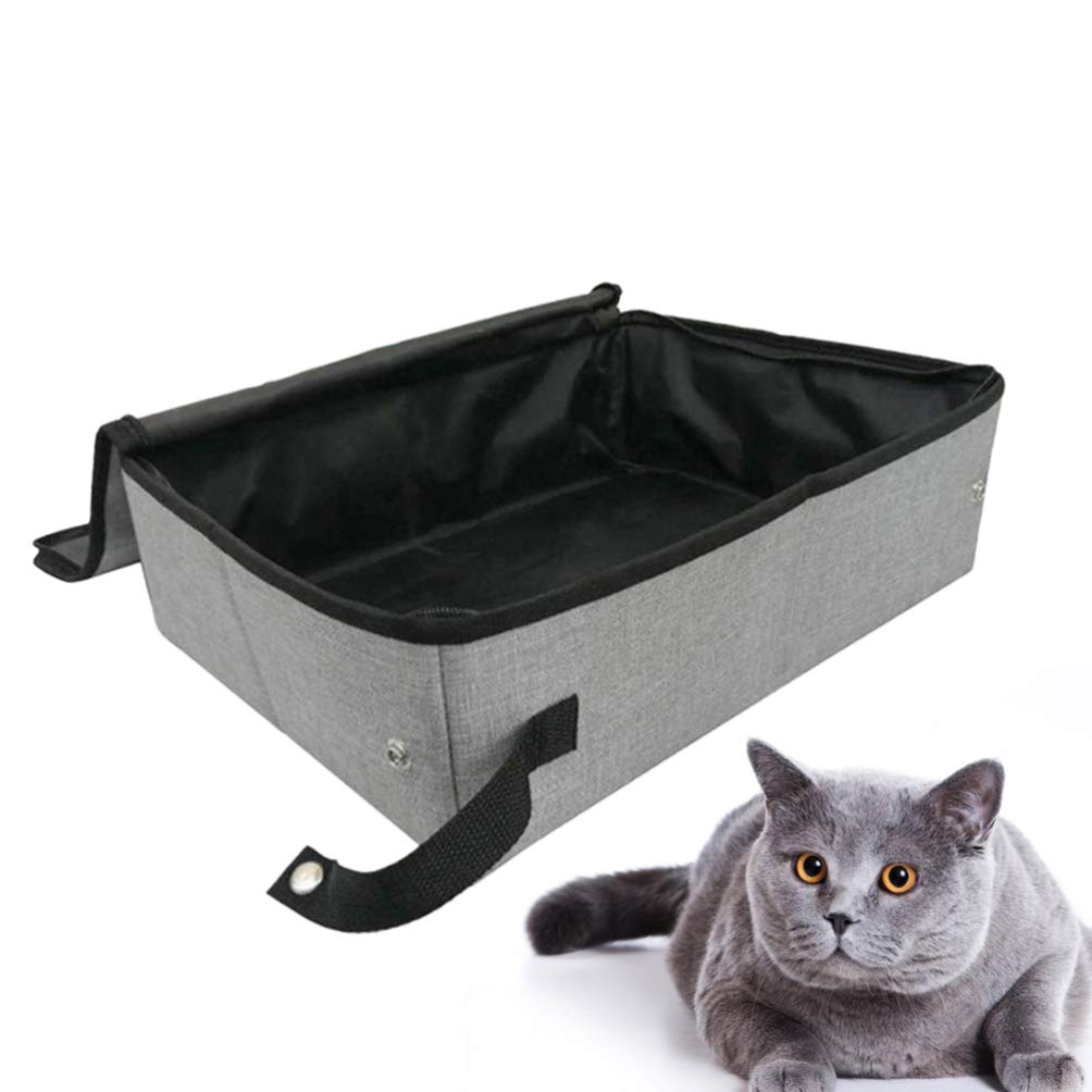 Foldable Portable Cat Litter Box with Cover - Travel Friendly Pet Toilet Tray for Cats & Small Dogs - Perfect for Home, Car Trips, and Outdoor Adventures