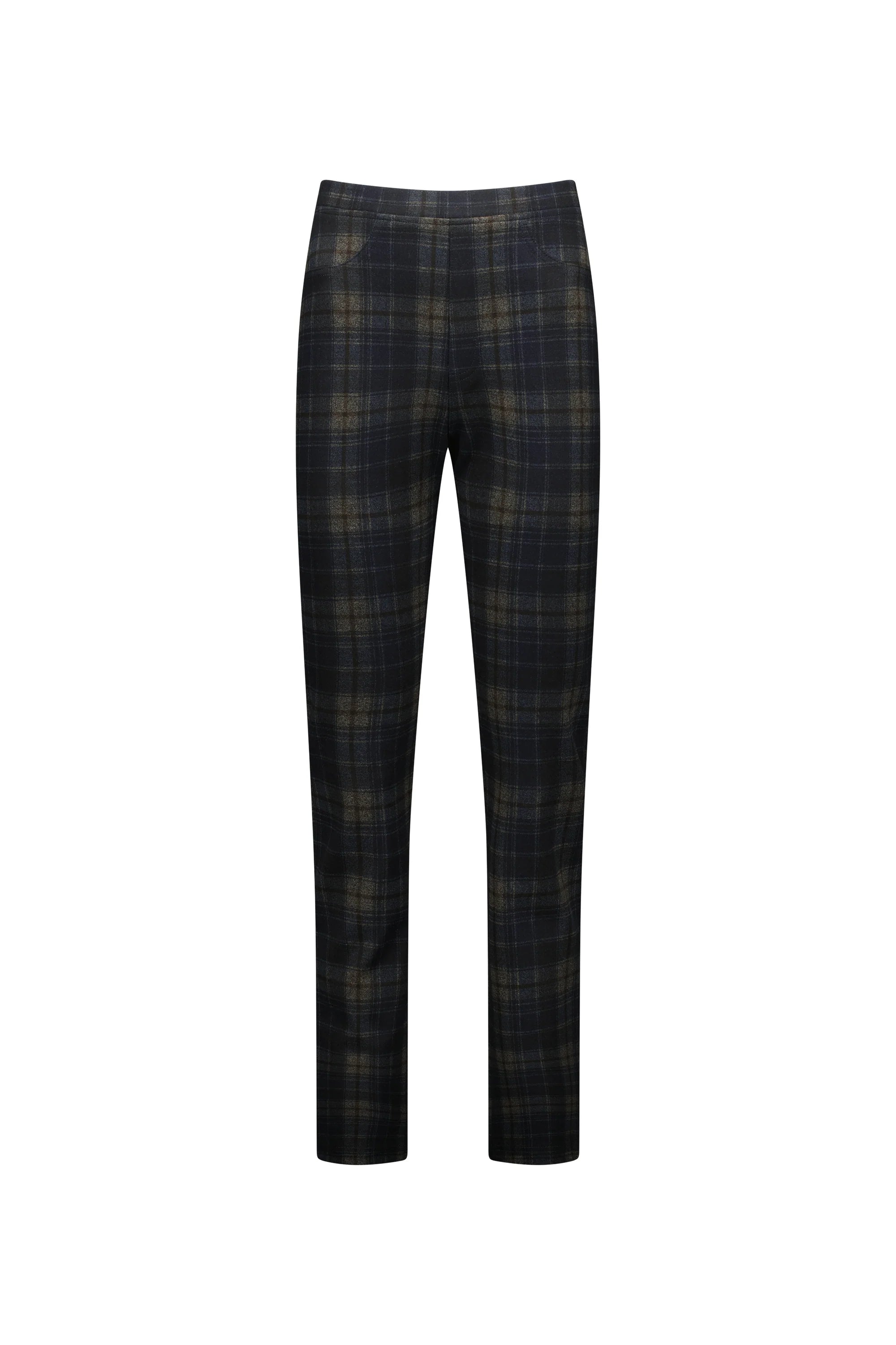 Vassalli Women's Slim Leg Printed Ponte Surrey Pants - Comfortable Stretch Work Pants for Office & Business Casual Wear