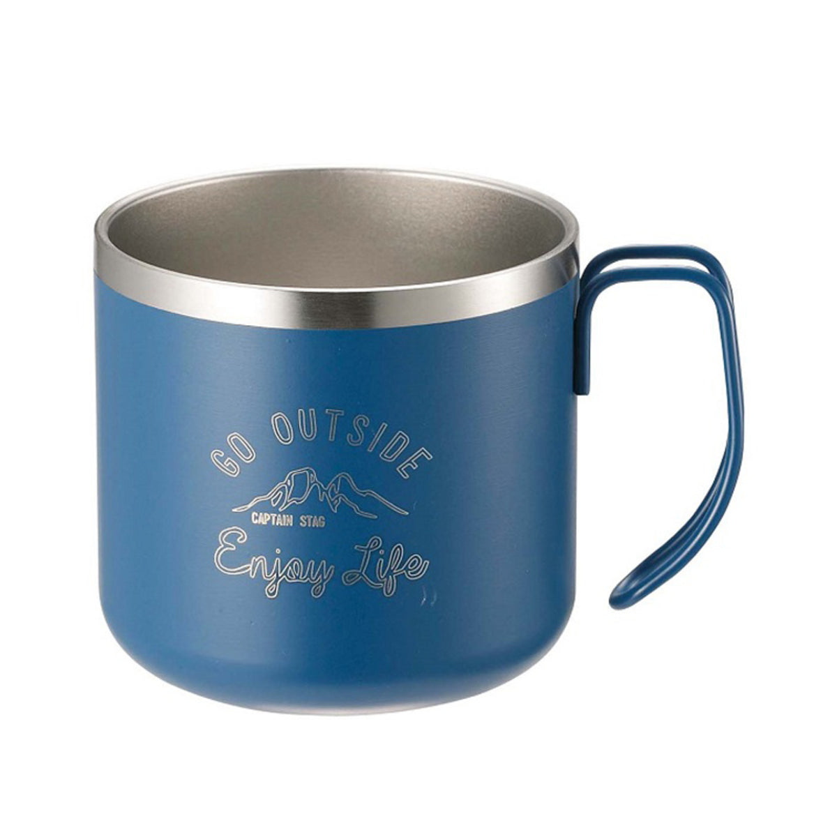 Captain Stag Double Wall Stainless Steel Cup 350ml - Insulated Travel Mug for Hot & Cold Drinks, Camping, Hiking, Office & Outdoor Adventures