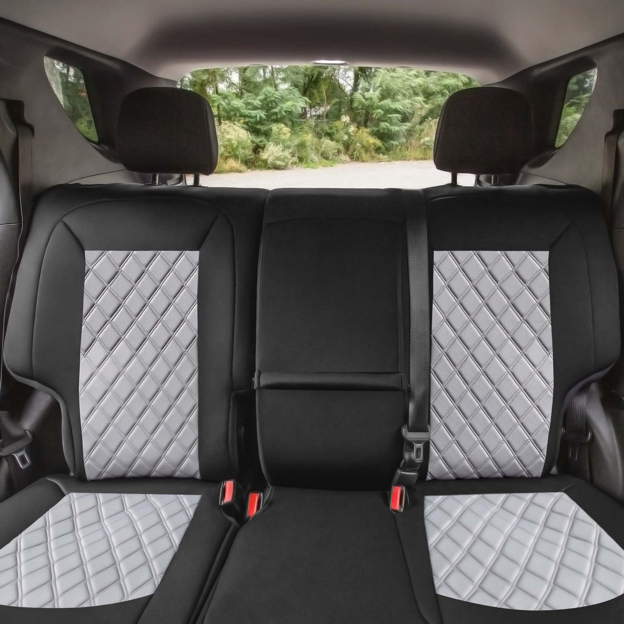 FH Group Custom Fit Neoprene Car Seat Covers for 2018-2024 Chevy Equinox - Water Resistant, Durable Front Seat Protectors (Gray) | Perfect for Daily Commutes, Road Trips & Pet Protection