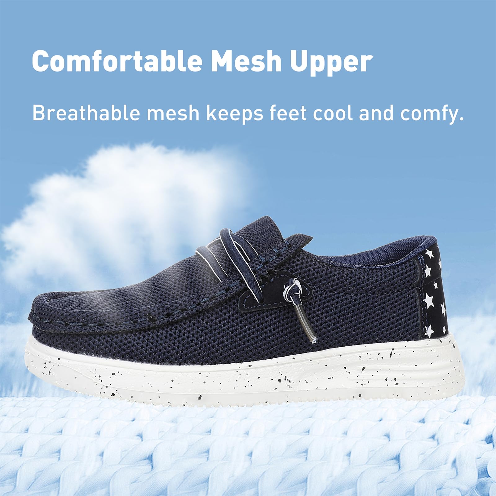 Ahannie Boys & Girls Loafers - Slip On Casual Mesh Shoes for Toddler, Little & Big Kids | Comfortable Lightweight School & Play Shoes for Everyday Wear