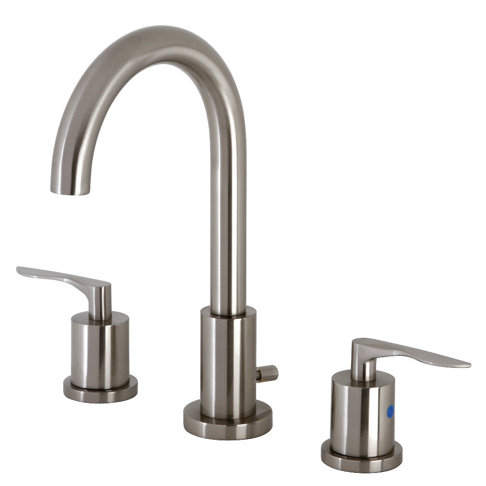 Kingston Brass FSC8925SVL Serena Widespread Bathroom Faucet with Pop-Up Drain - Elegant 8