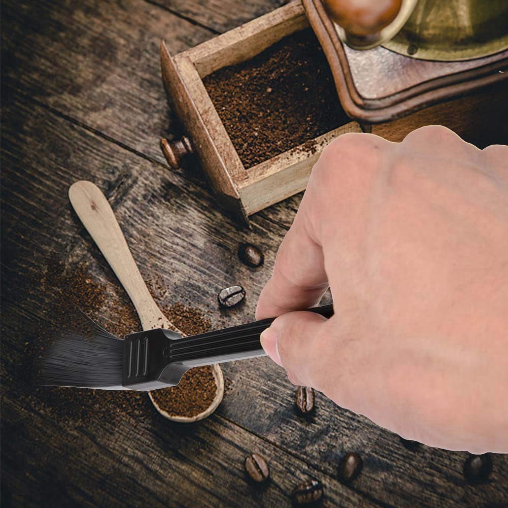Premium Coffee Grinder Brush with Long Handle - Durable Cleaning Tool for Coffee Bean Grinders - Perfect for Home Baristas & Coffee Shops