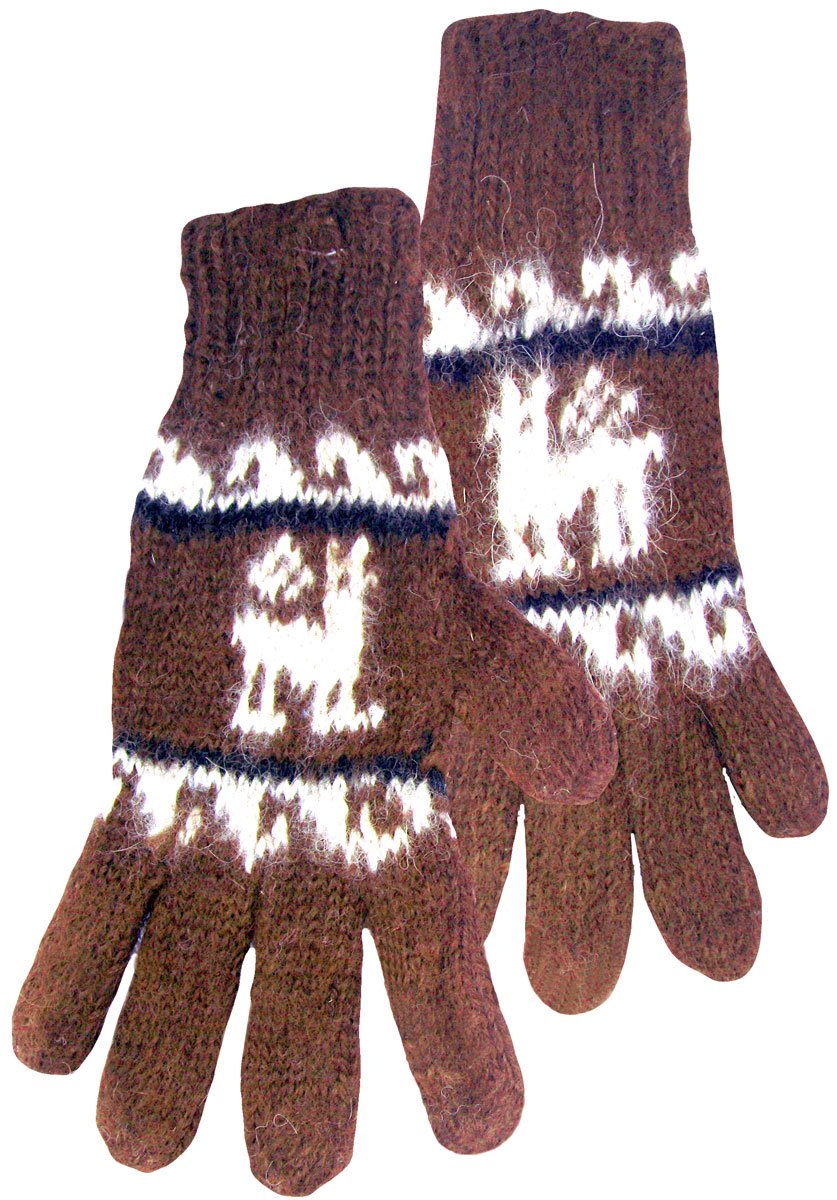 Warm Alpaca Wool Gloves with Cute Llama Design - Hand Knit Winter Accessories for Women & Men - Perfect for Cold Weather, Outdoor Activities & Gifts