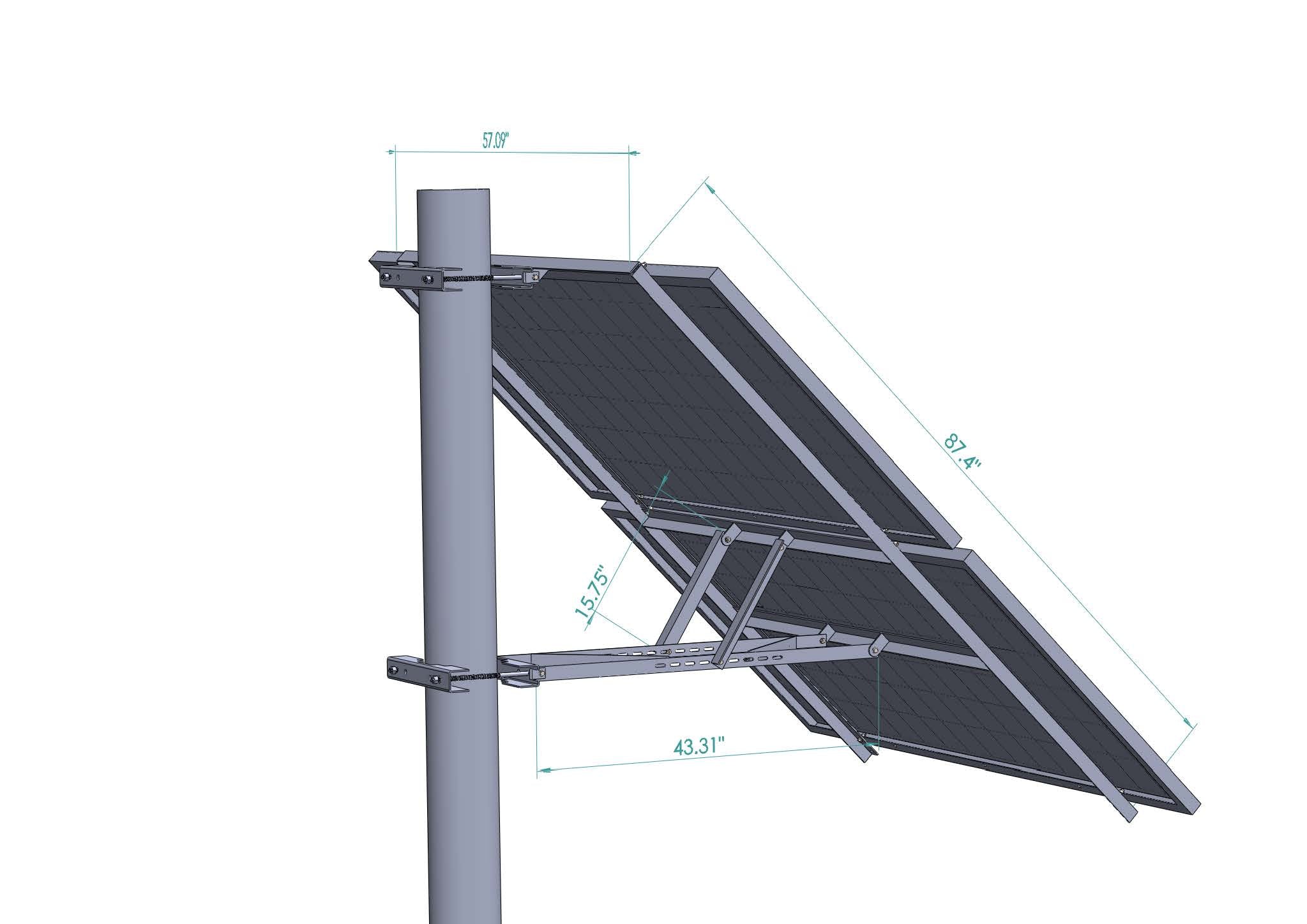 Elios Koala M2 Solar Panel Mounting Bracket Kit - 2 Pack Heavy Duty Rooftop Mounting System for RV, Boat & Off-Grid Solar Panels | Weatherproof & Easy Installation
