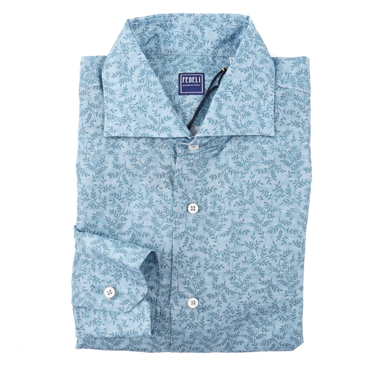 Fedeli Floral Linen Cotton Shirt for Women - Breathable Summer Blouse with Vintage Floral Print - Perfect for Casual Outings, Beach Vacations & Boho Style Outfits