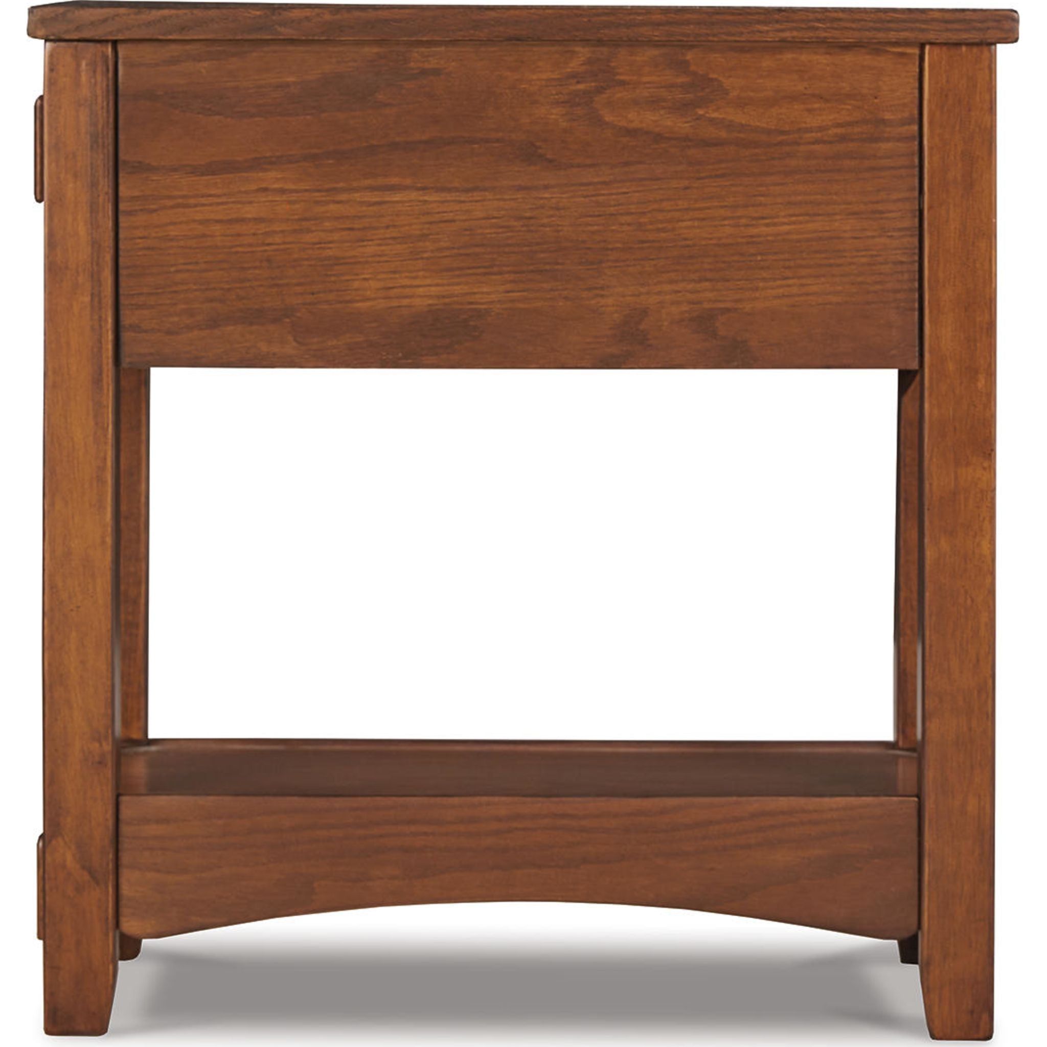 Breegin Brown Wood End Table - Small Nightstand for Living Room, Bedroom, or Office - Compact Side Table with Sturdy Design