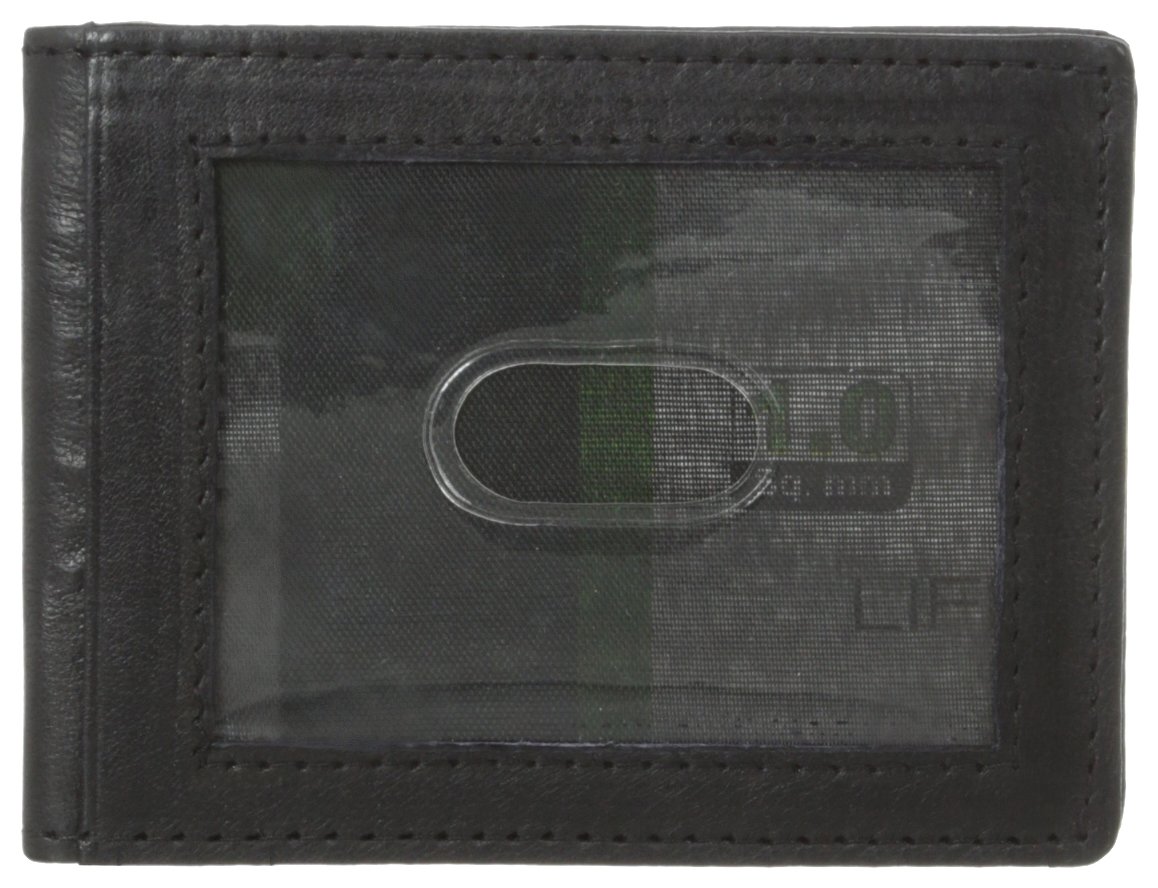 Premium Leather Money Clip Wallet with RFID Blocking & External ID Window - Slim & Secure for Men | Perfect for Business, Travel & Everyday Use