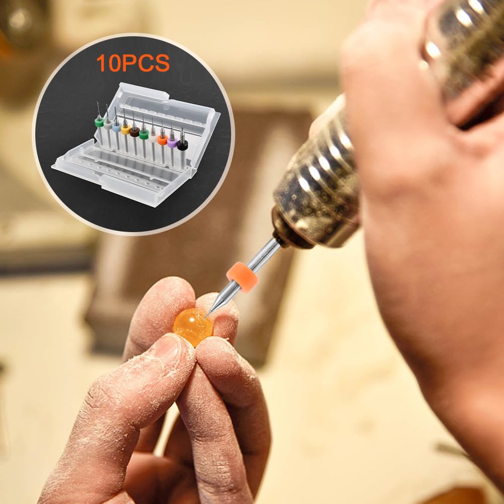 36pcs HSS Micro Drill Bits Set - Mini Hand Drill for Arts & Crafts, Jewelry Making, Resin Drilling - Precision Pipe Vise & Manual Drill Tools (1.5x0.13inch) - Perfect for DIY Projects, Model Building & Small Hole Drilling