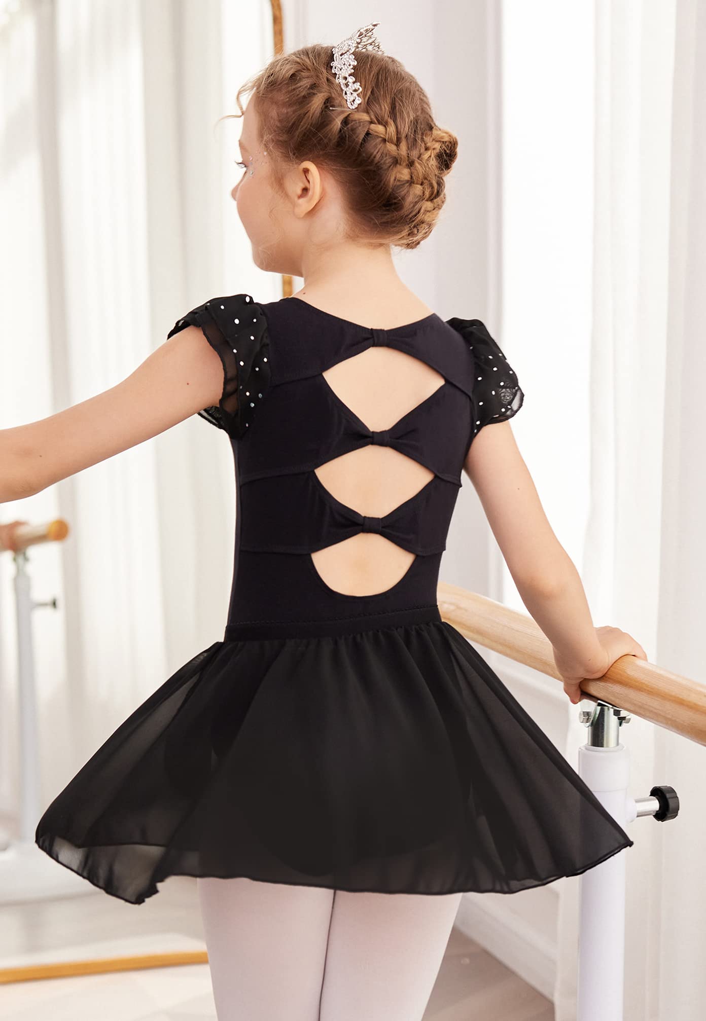Zaclotre 3 Pack Girls Ballet Skirts - Toddler & Kids Chiffon Wrap Dance Skirt - Soft Ballet Tutu for Class, Recital, Performance, Play - Birthday Party, Photo Shoot, Costume Dress Up