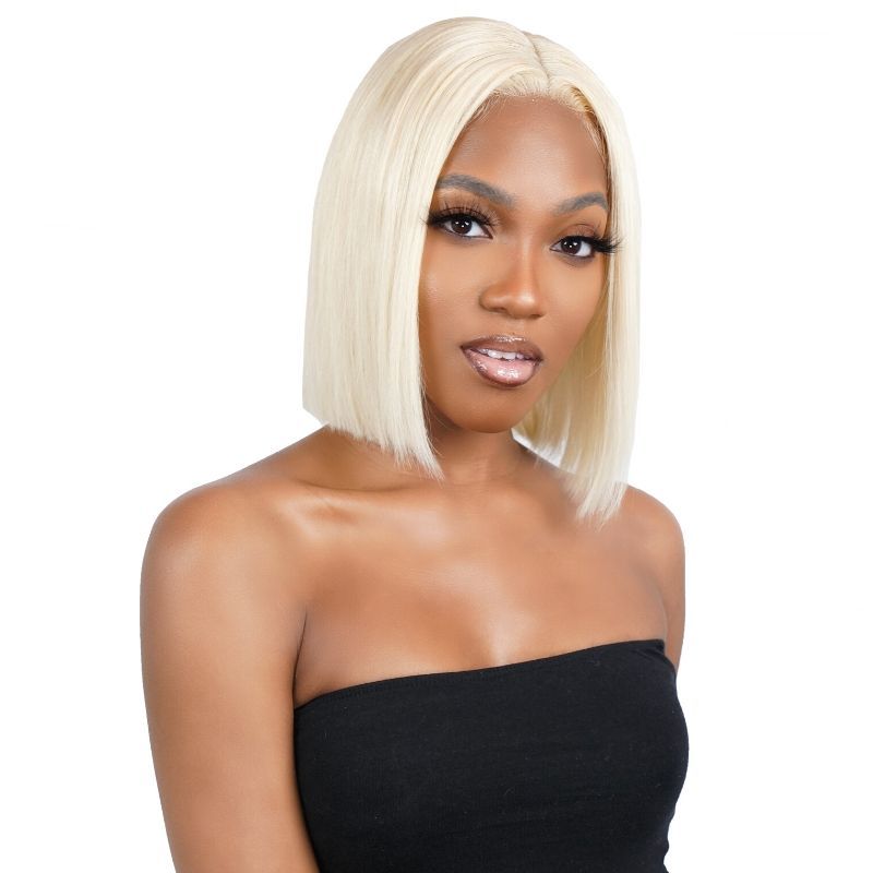 13x4 Transparent Lace Front Bob Wig - 100% Human Blonde Straight Hair | Perfect for Daily Wear, Cosplay & Special Occasions