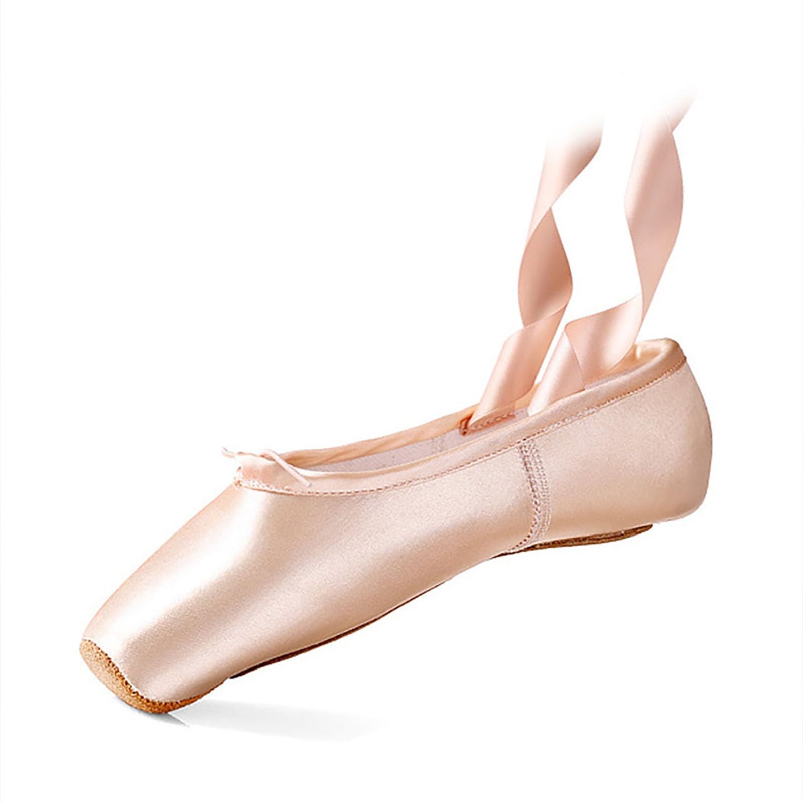 Professional Ballet Pointe Shoes for Girls & Kids - Satin Dance Shoes with Solid Ribbon for Ballerina, Gymnastics & Dance Performance - Perfect for Recitals, Competitions & Ballet Classes