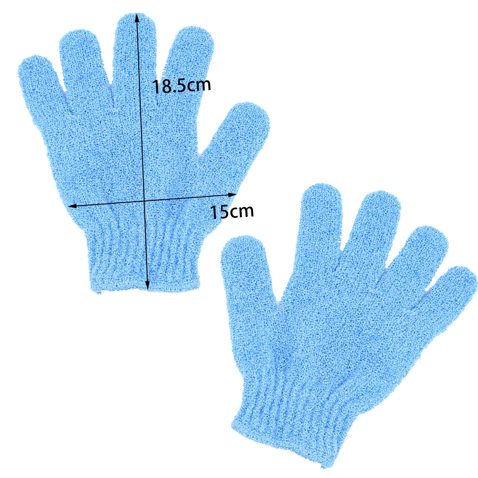 1 Pair Exfoliating Gloves - Double Sided Body Scrubber for Shower, Spa & Massage | Dead Skin Cell Remover | Exfoliating Body Scrub Gloves for Smooth Skin | Perfect for Home Spa, Self-Care & Beauty Routine